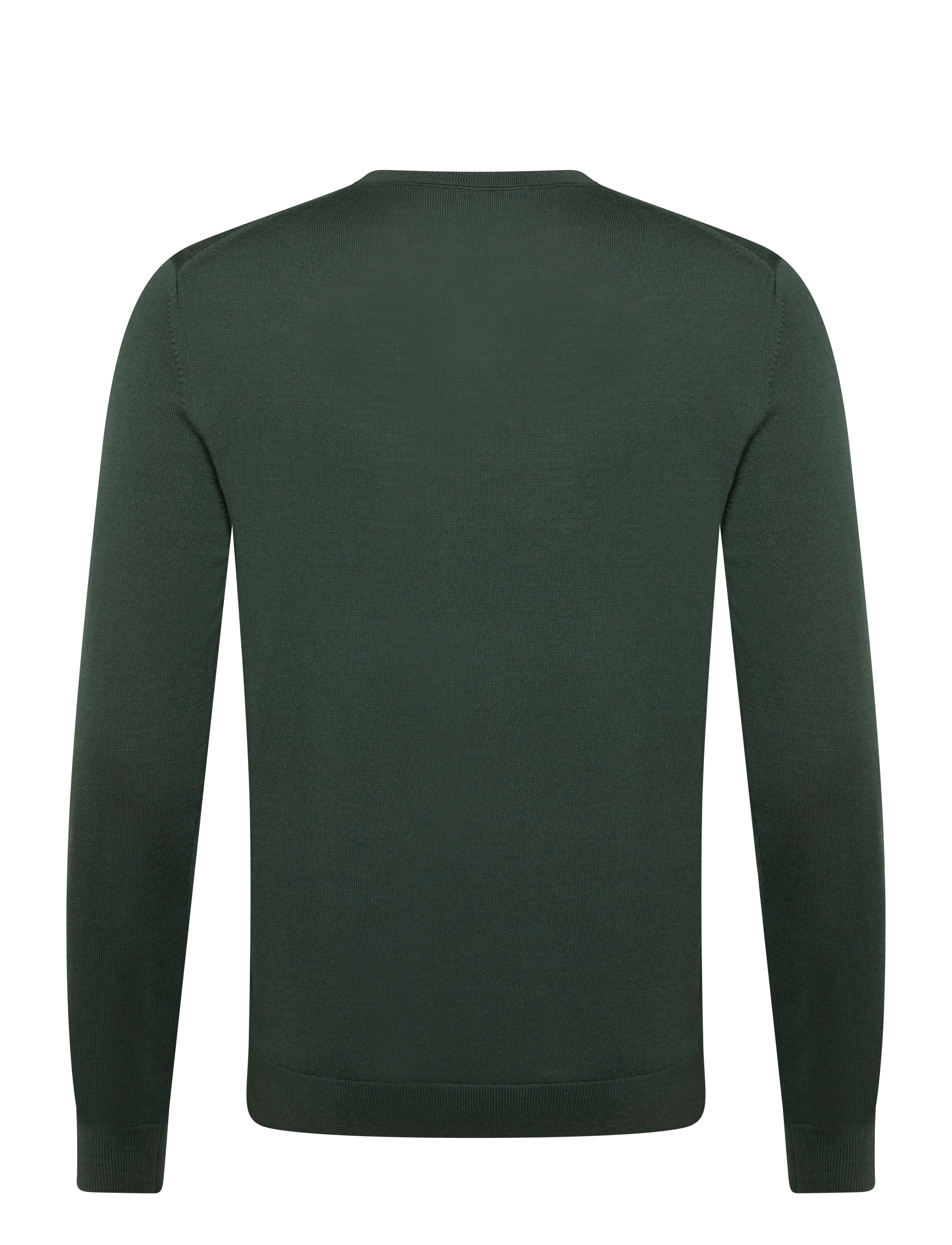 Reiss - WESSEX LS CREW MERINO WOOL JUMPER - dark green - 1