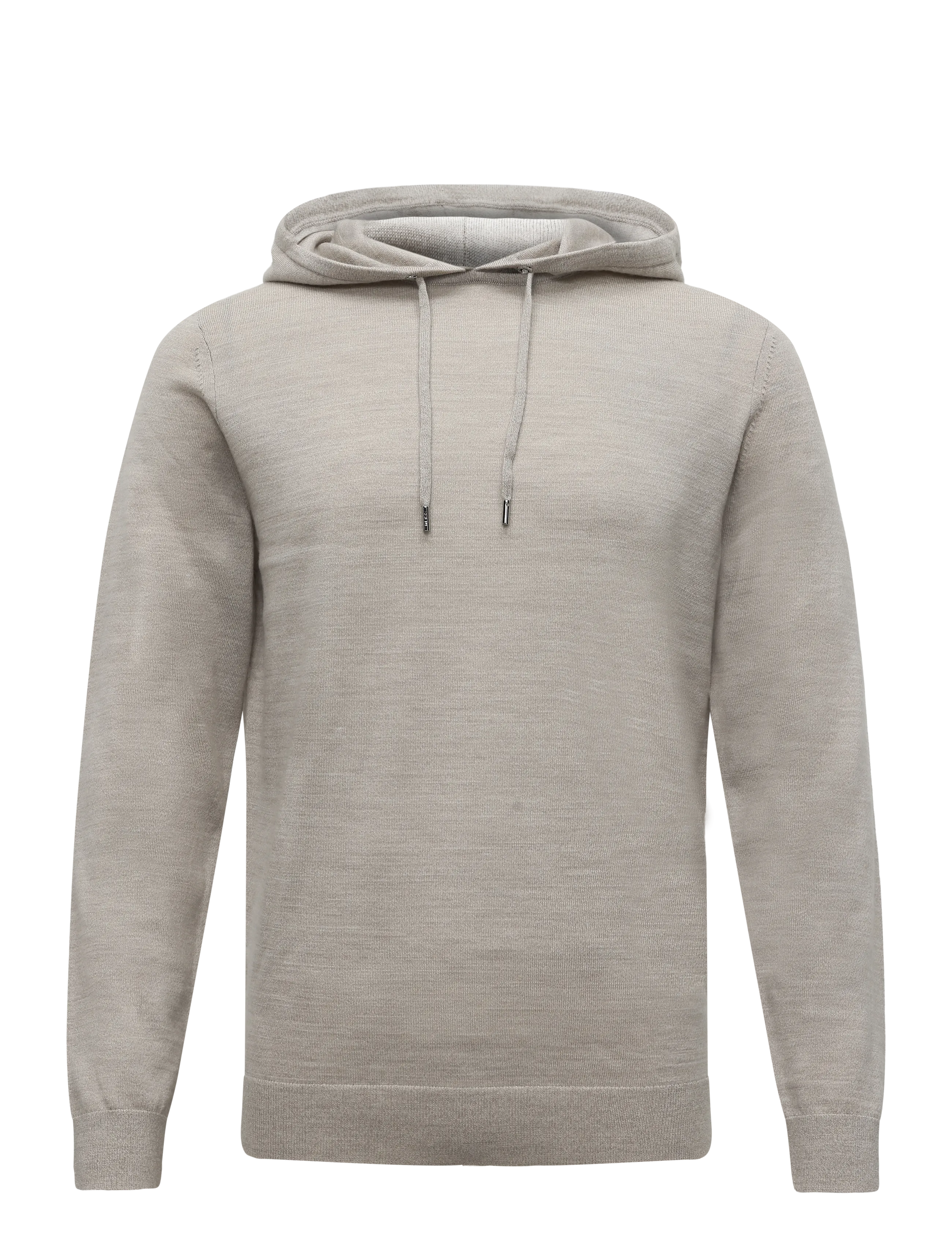 Reiss HOLLAND LS MERINO WOOL HOODY - Hoodies - STONE MOULINE / beige