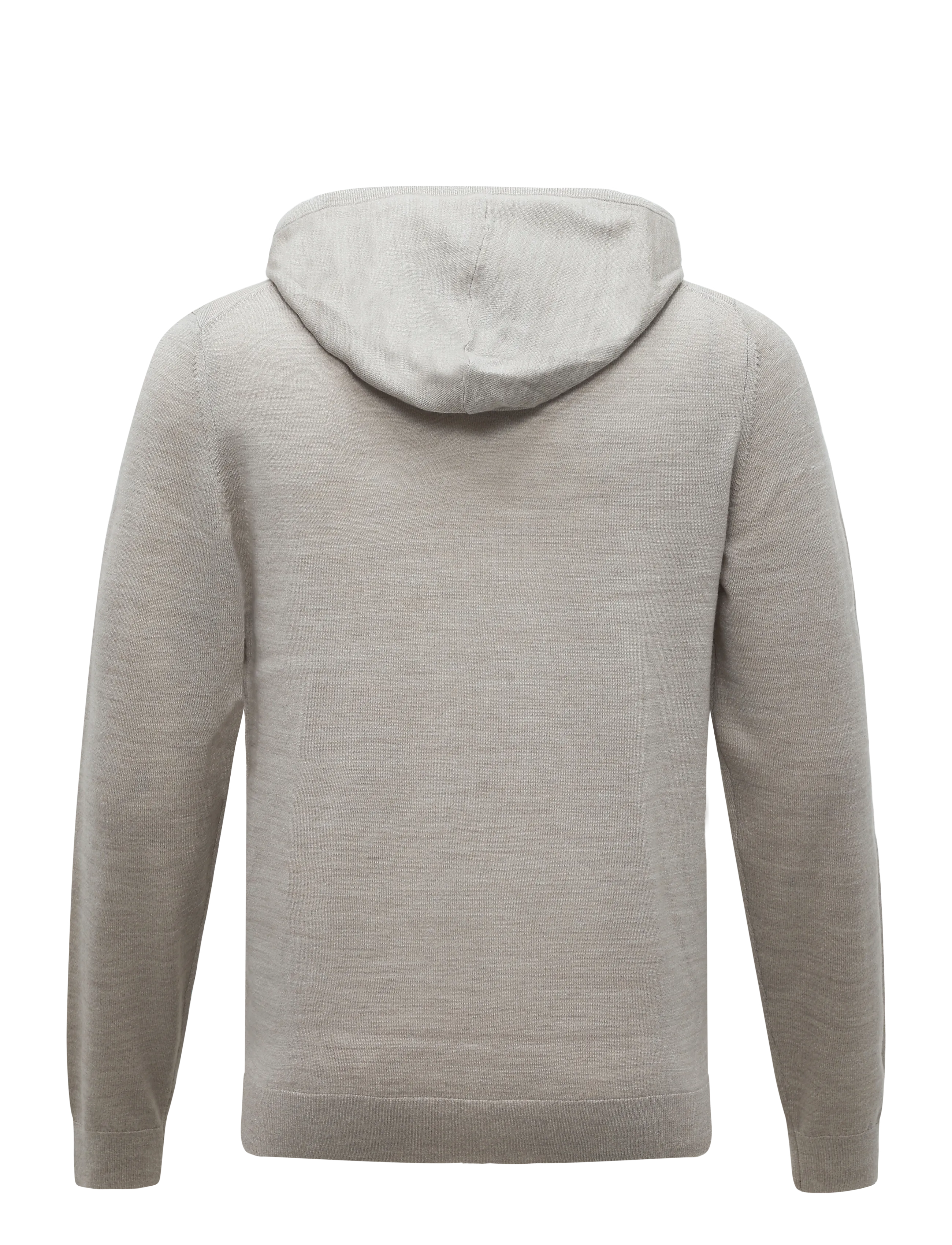 Reiss - HOLLAND LS MERINO WOOL HOODY - stone mouline - 1
