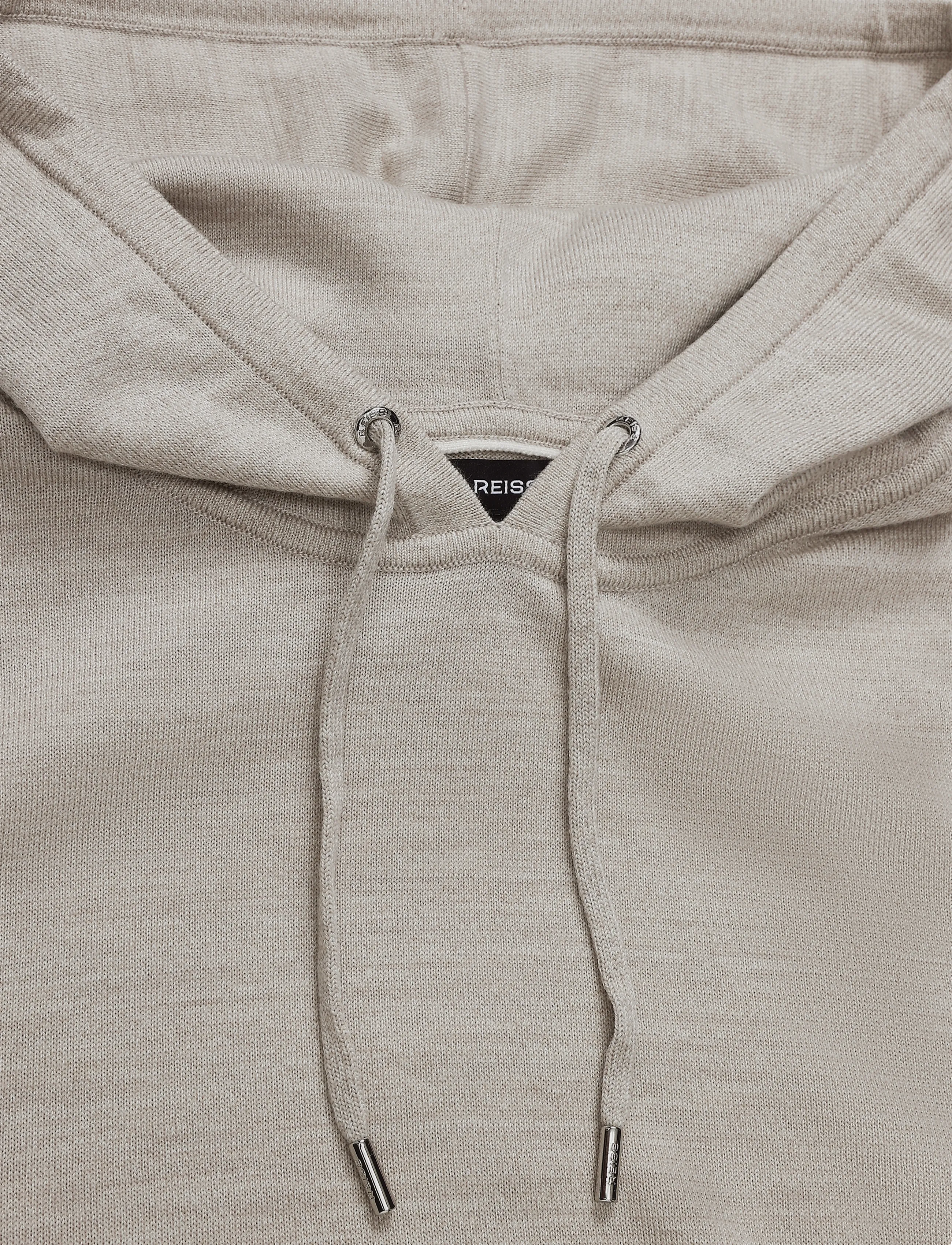Reiss - HOLLAND LS MERINO WOOL HOODY - stone mouline - 2