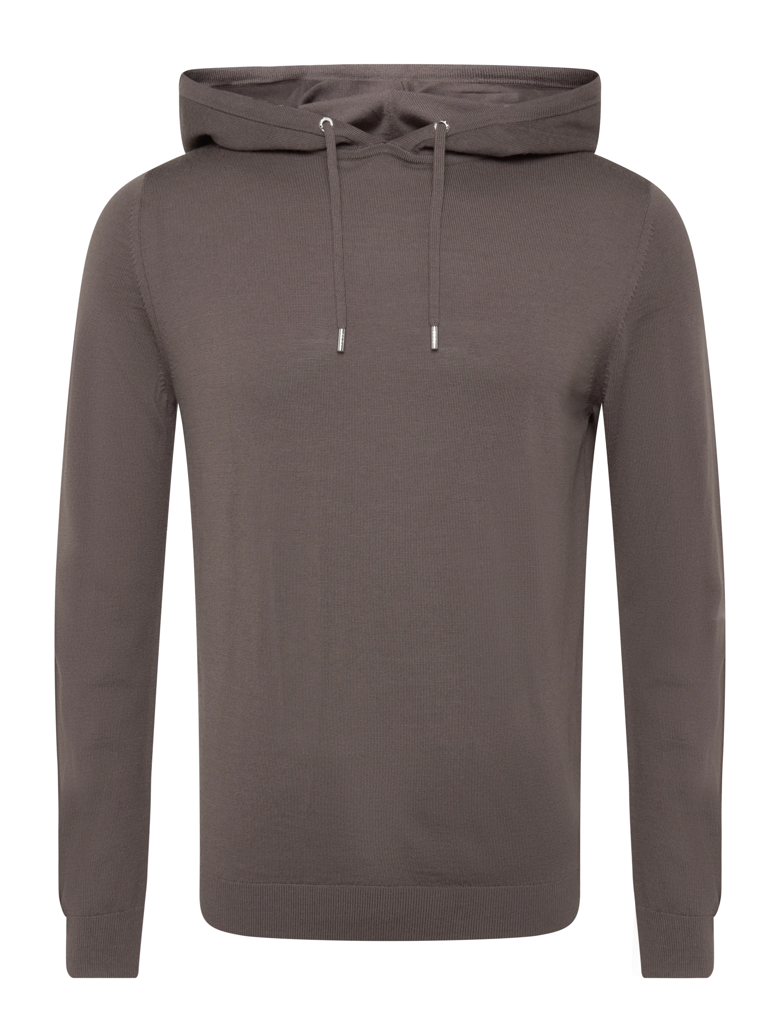Reiss HOLLAND LS MERINO WOOL HOODY - Clothing - RIDGE BROWN / brown