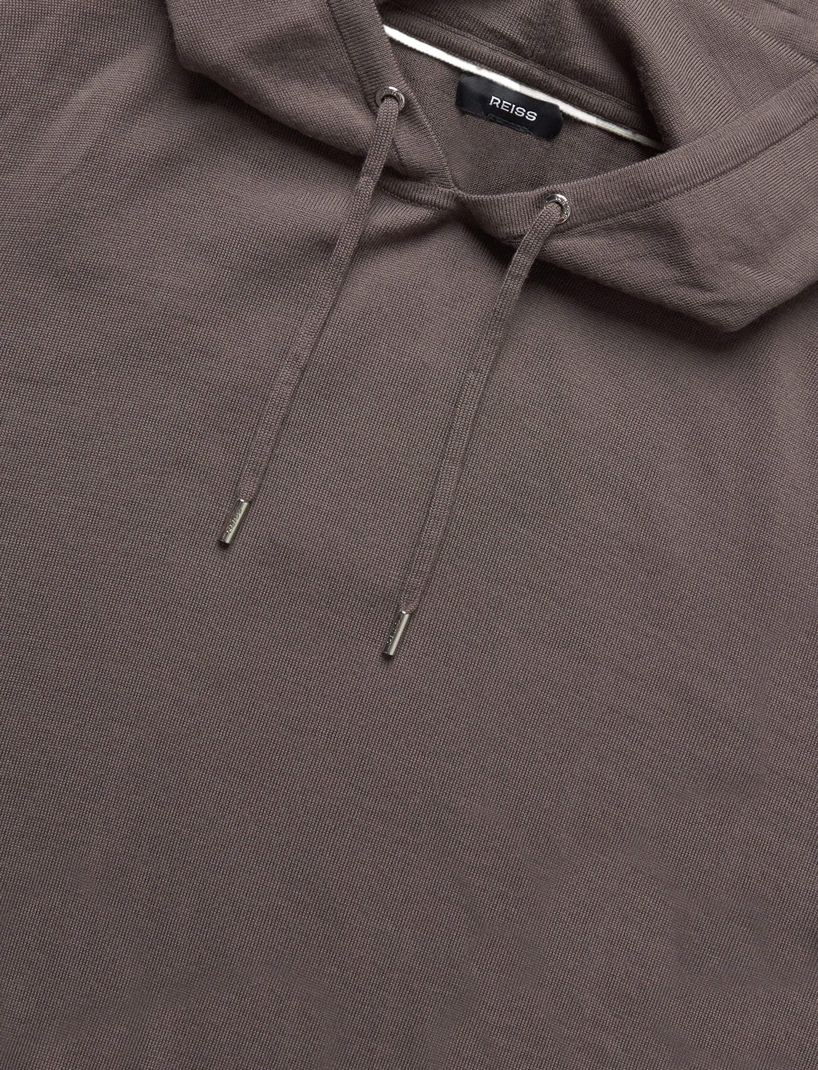 Reiss - HOLLAND LS MERINO WOOL HOODY - hoodies - ridge brown - 2