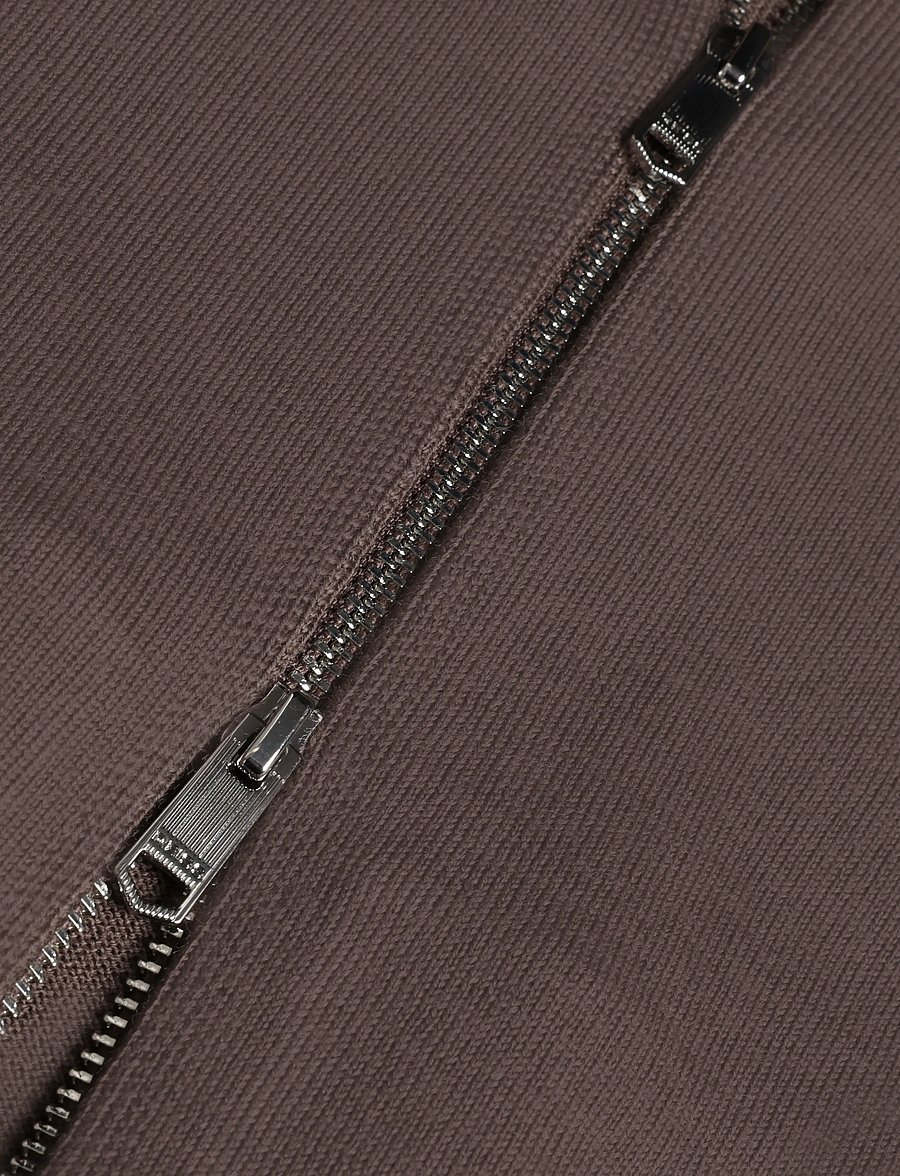 Reiss - HAMPSHIRE LS ZIP THROUGH FUNNEL MERINO WOOL CARDIG - fullzip strik - ridge brown - 3