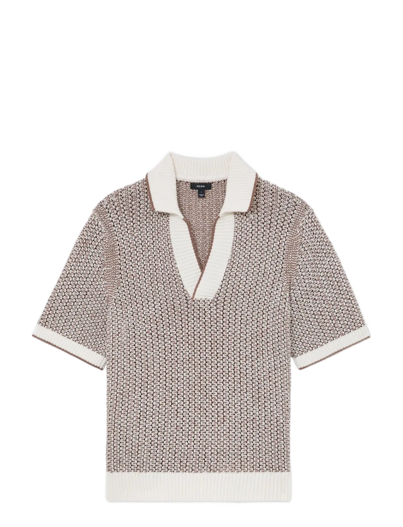 Reiss ATLAS - Strik - 25 TOBACCO BROWN/ECRU / brown