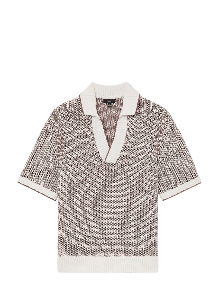 Reiss - ATLAS - polostrik - 25 tobacco brown/ecru - 1