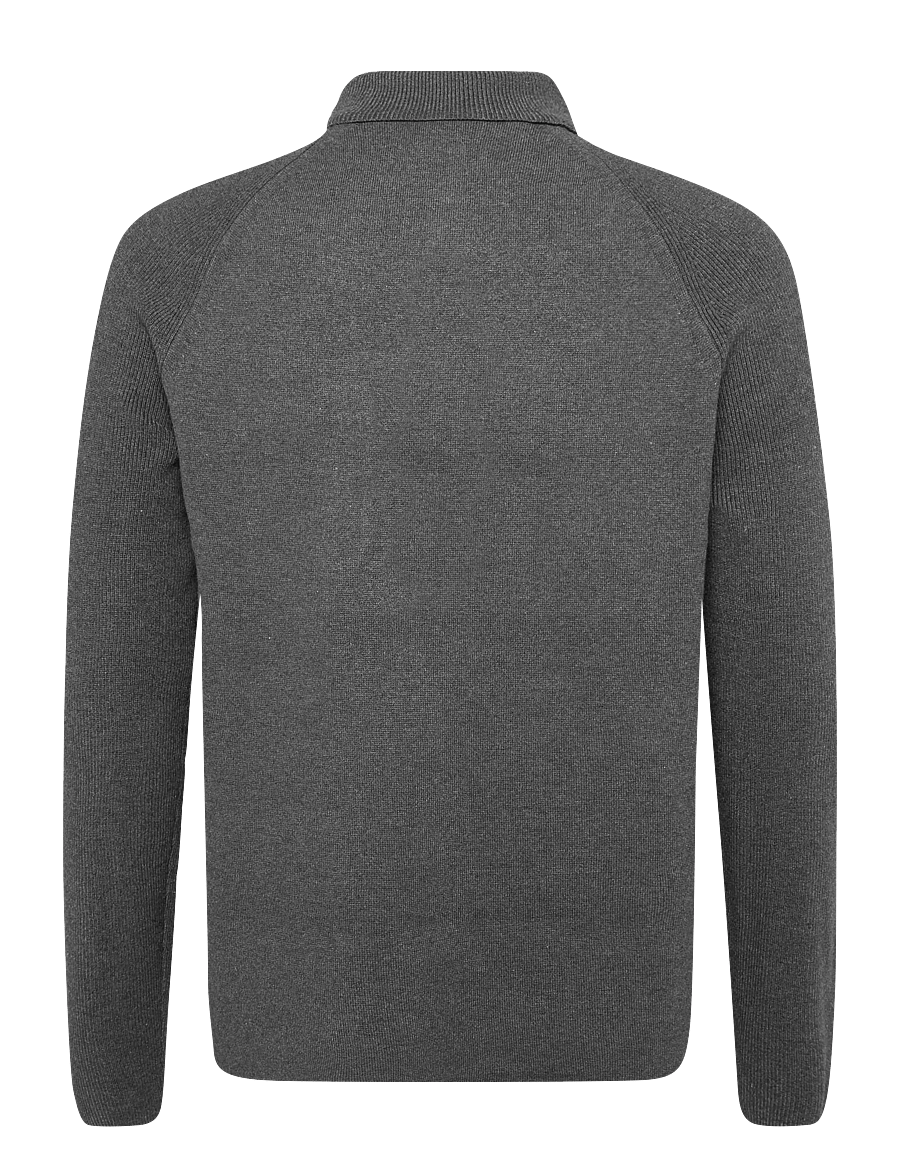 Reiss - FITZWILLIAM LS BUTTON THROUGH RIBBED SLEEVE CARDIG - cardigan - charcoal grey - 1