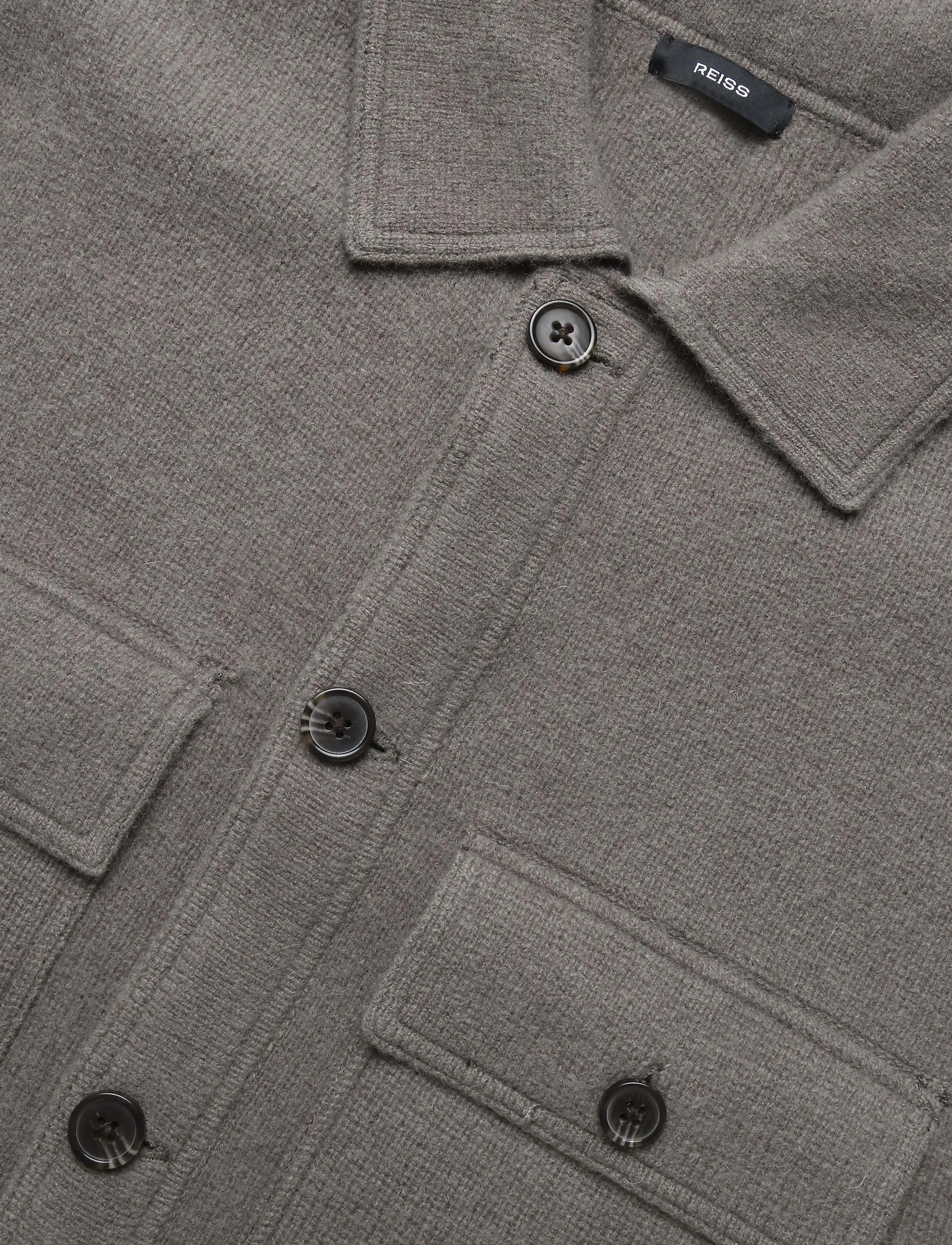 Reiss - BANSTEAD LS BUTTON THROUGH BRUSHED OVERSHIRT - winterjacken - taupe brown - 2