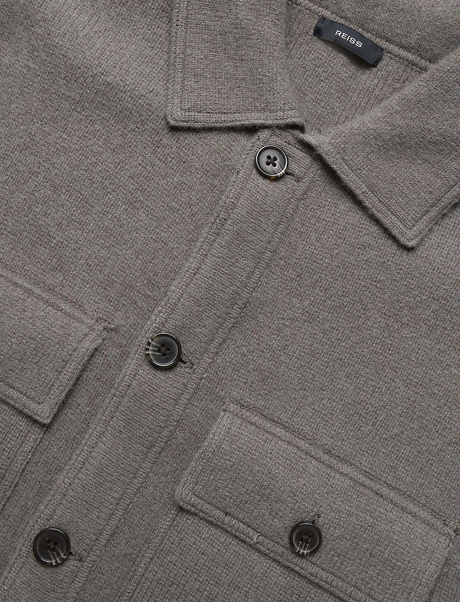 Reiss - BANSTEAD LS BUTTON THROUGH BRUSHED OVERSHIRT - winterjacken - taupe brown - 2