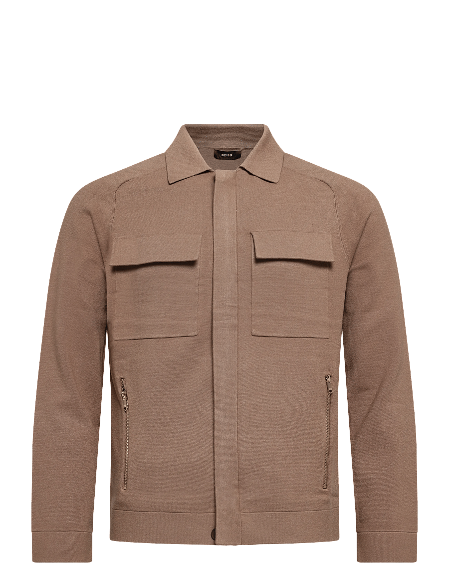 Reiss - FLEETWOOD LS CONCEALED PLACKET MILANO JACKET - herbstjacken - camel brown - 0