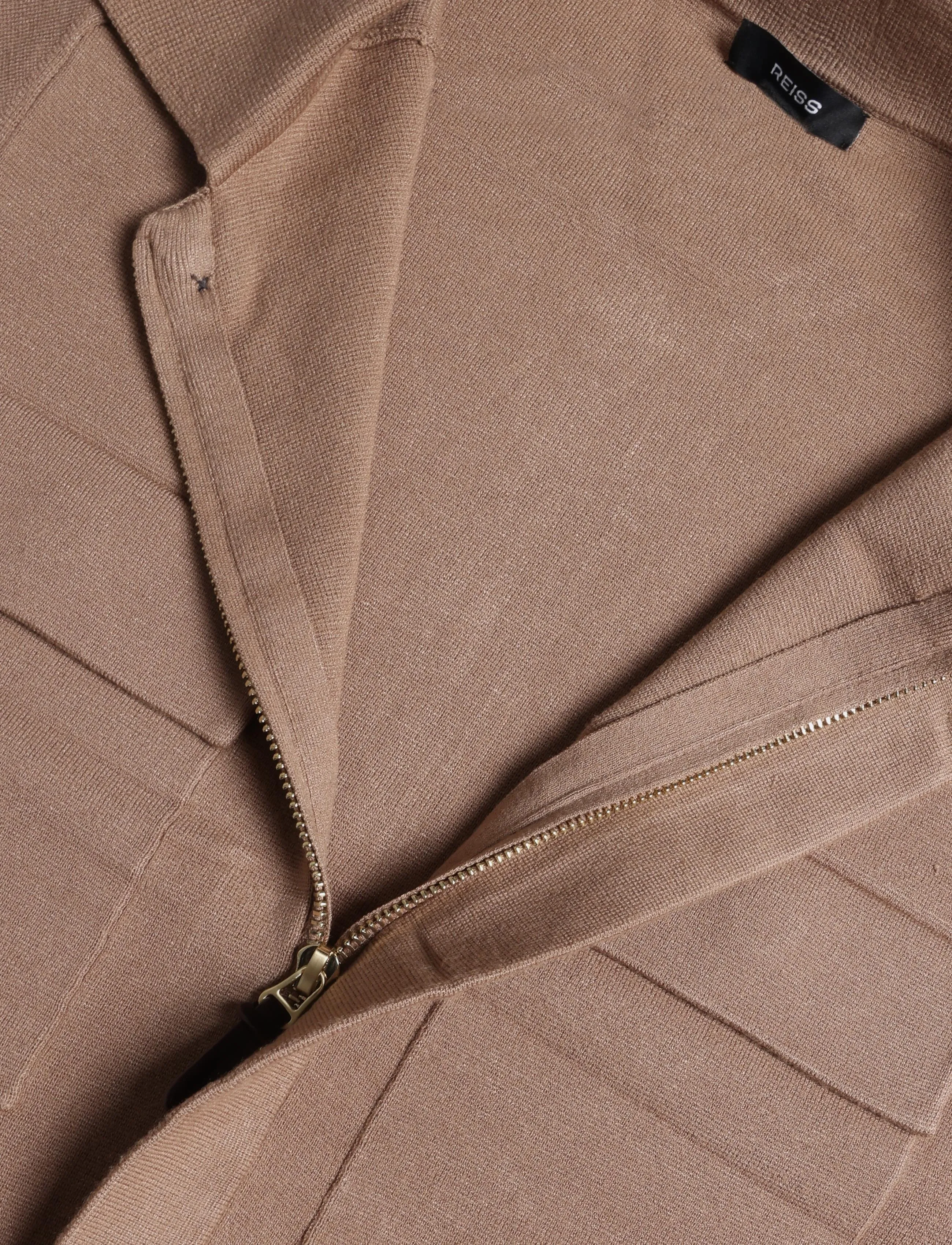 Reiss - FLEETWOOD LS CONCEALED PLACKET MILANO JACKET - camel brown - 2