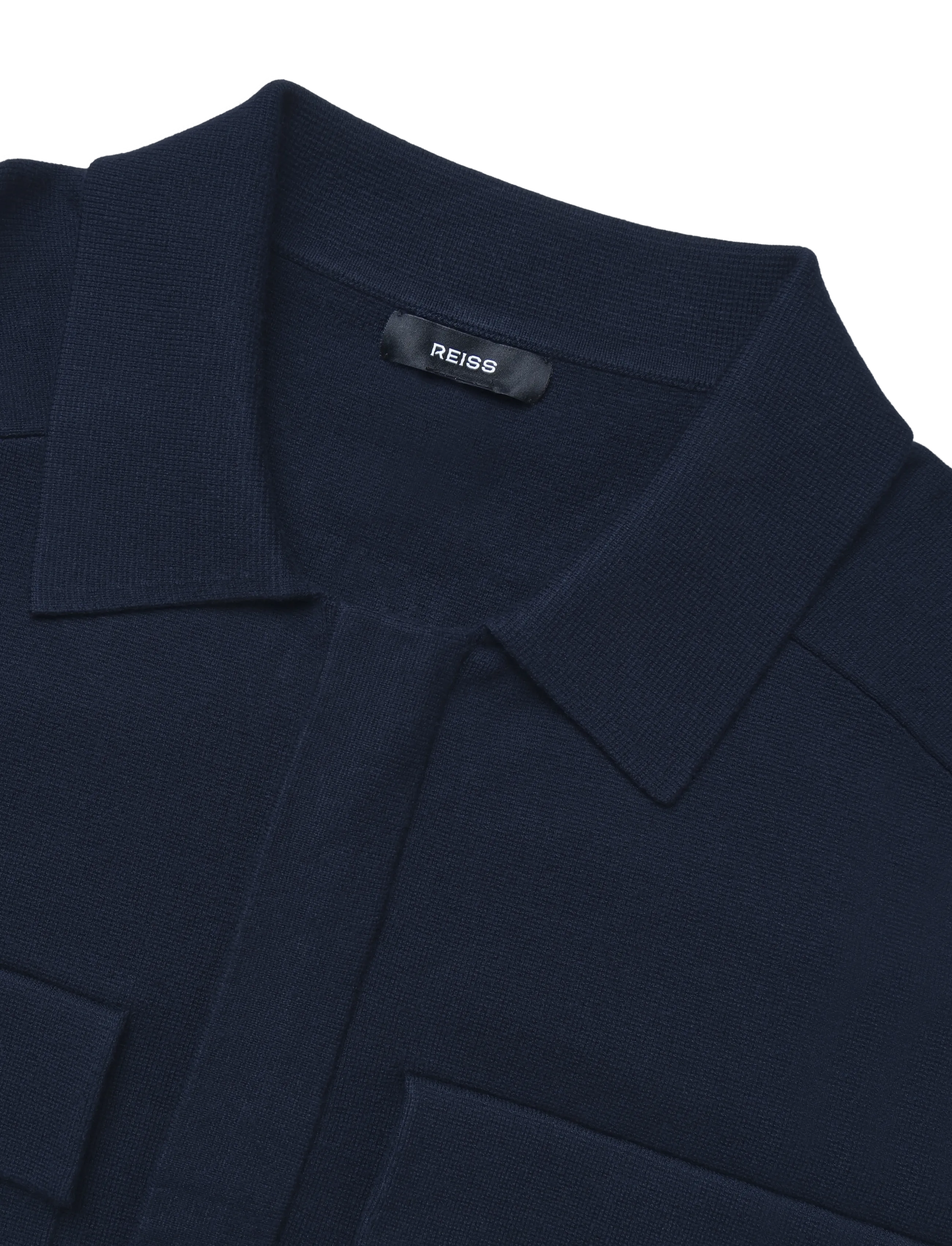 Reiss - FLEETWOOD LS CONCEALED PLACKET MILANO JACKET - fall jackets - navy - 2