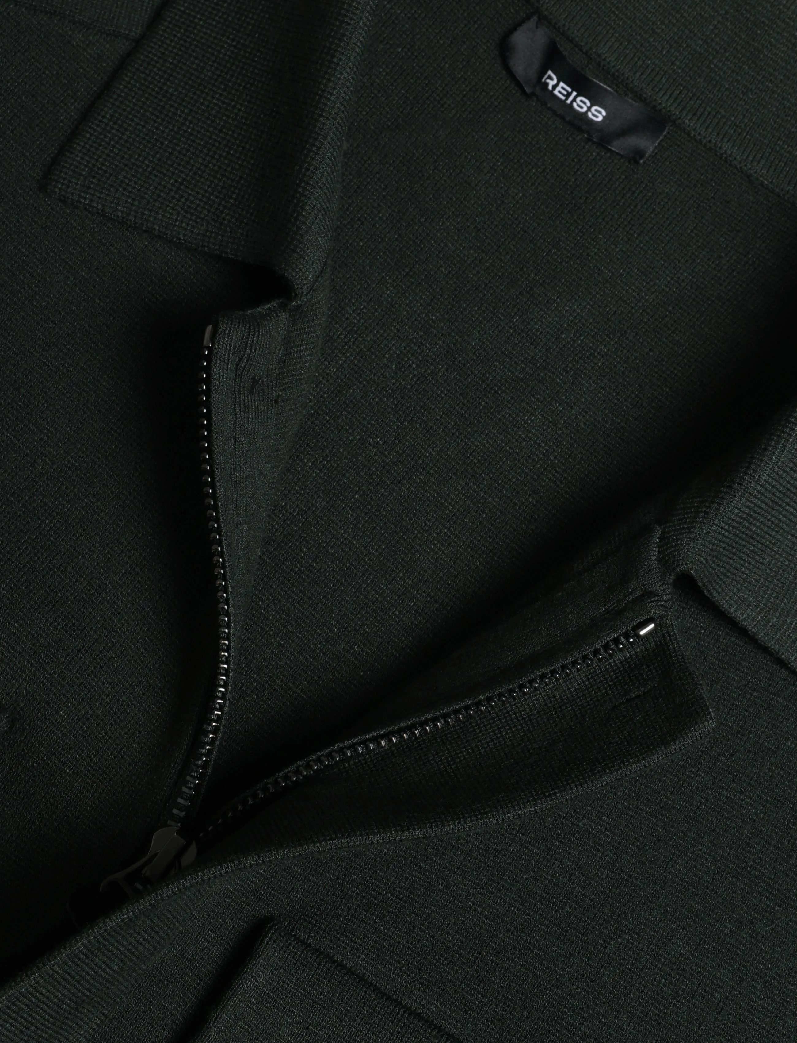 Reiss - FLEETWOOD LS CONCEALED PLACKET MILANO JACKET - dark green - 2