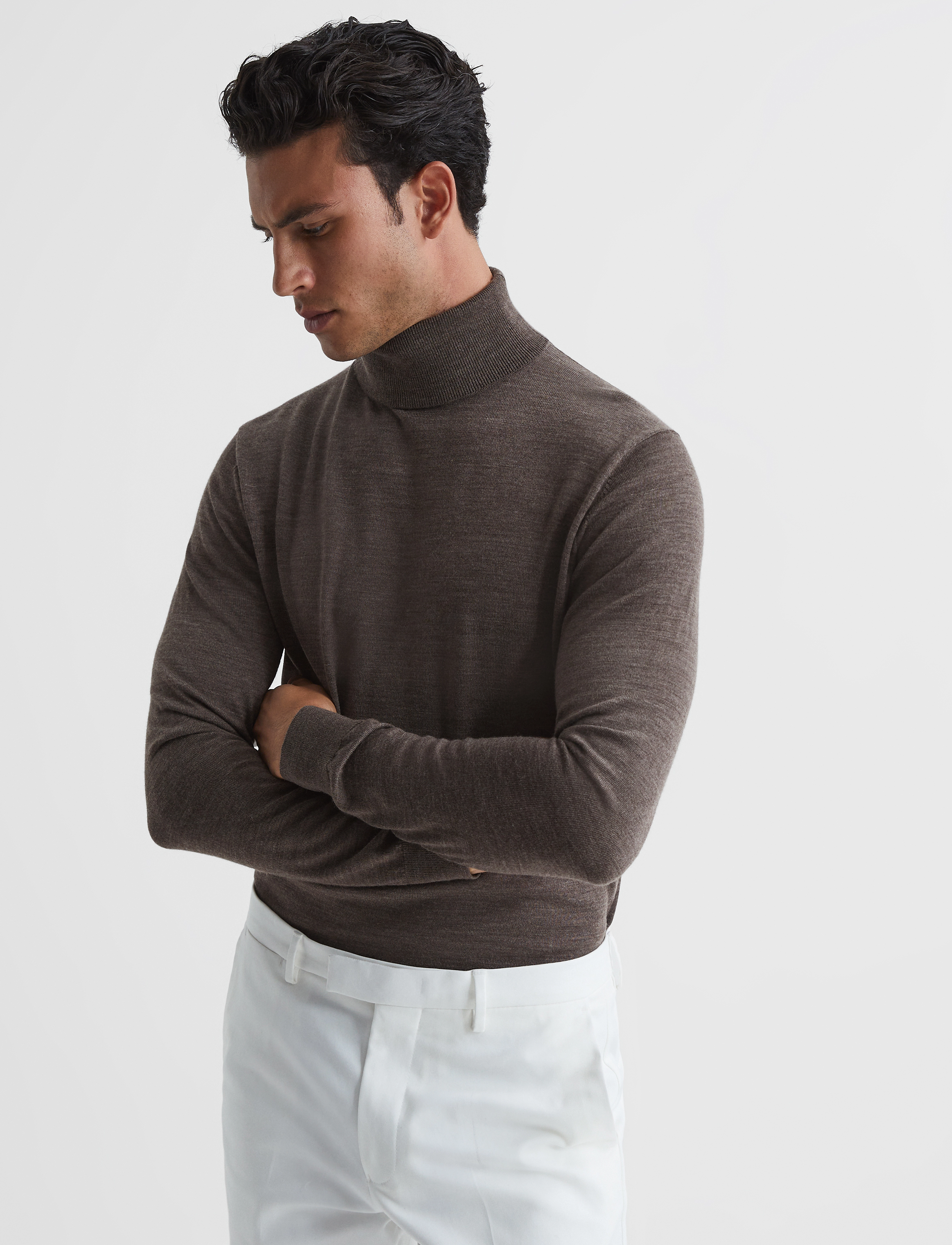 Reiss - CAINE - mouse brown melange - 2