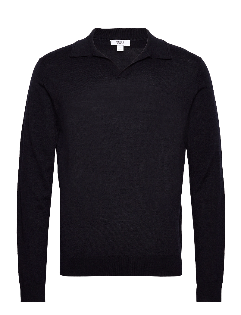 Reiss - MILBURN - stickade pikéer - navy - 1