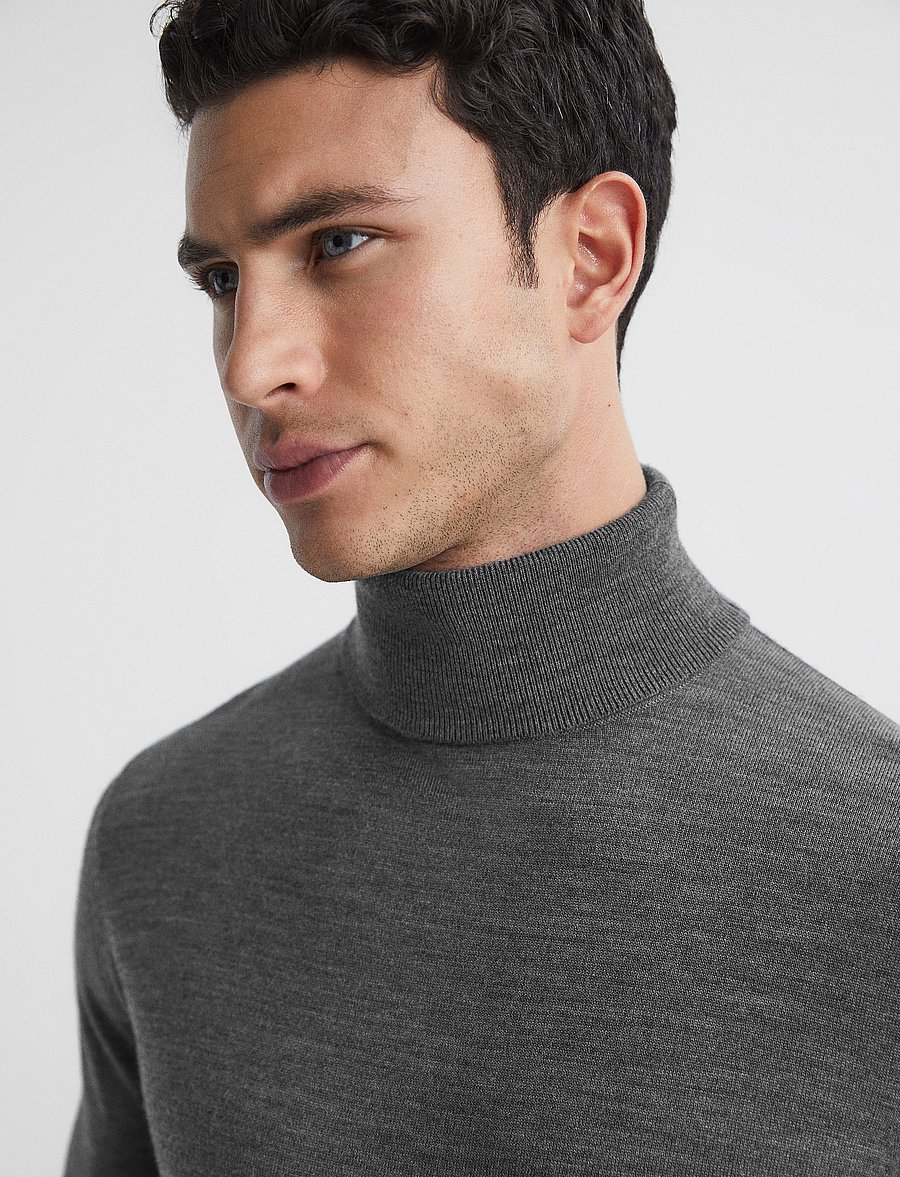 Reiss - CAINE - rullekraver - derby grey marl - 4