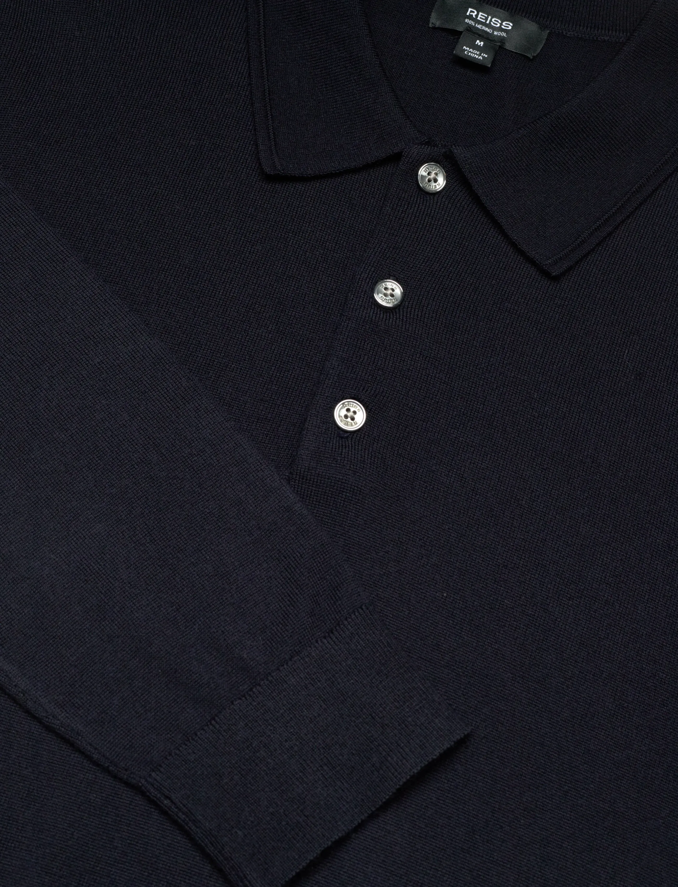 Reiss - TRAFFORD - langærmede poloer - navy - 2