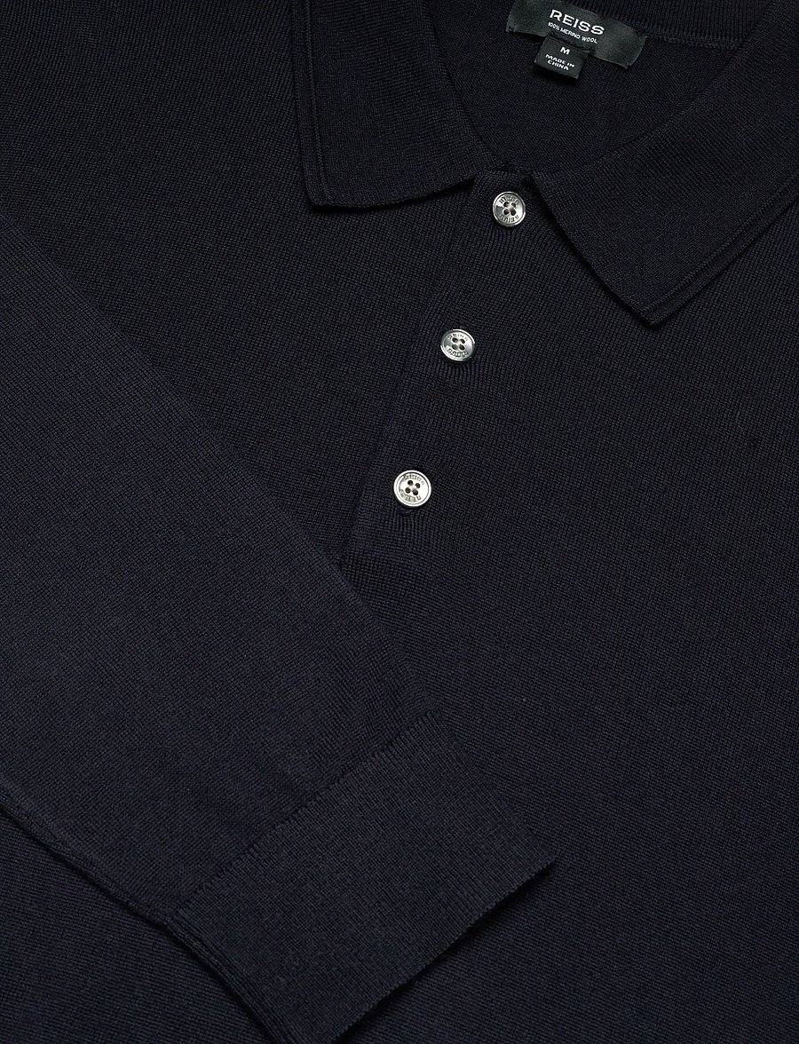 Reiss - TRAFFORD - długi rękaw - navy - 2