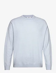 Reiss - PUTNEY - knitted round necks - soft blue melange - 0