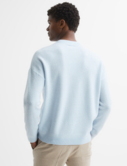 Reiss - PUTNEY - megztinis su apvalios formos apykakle - soft blue melange - 4