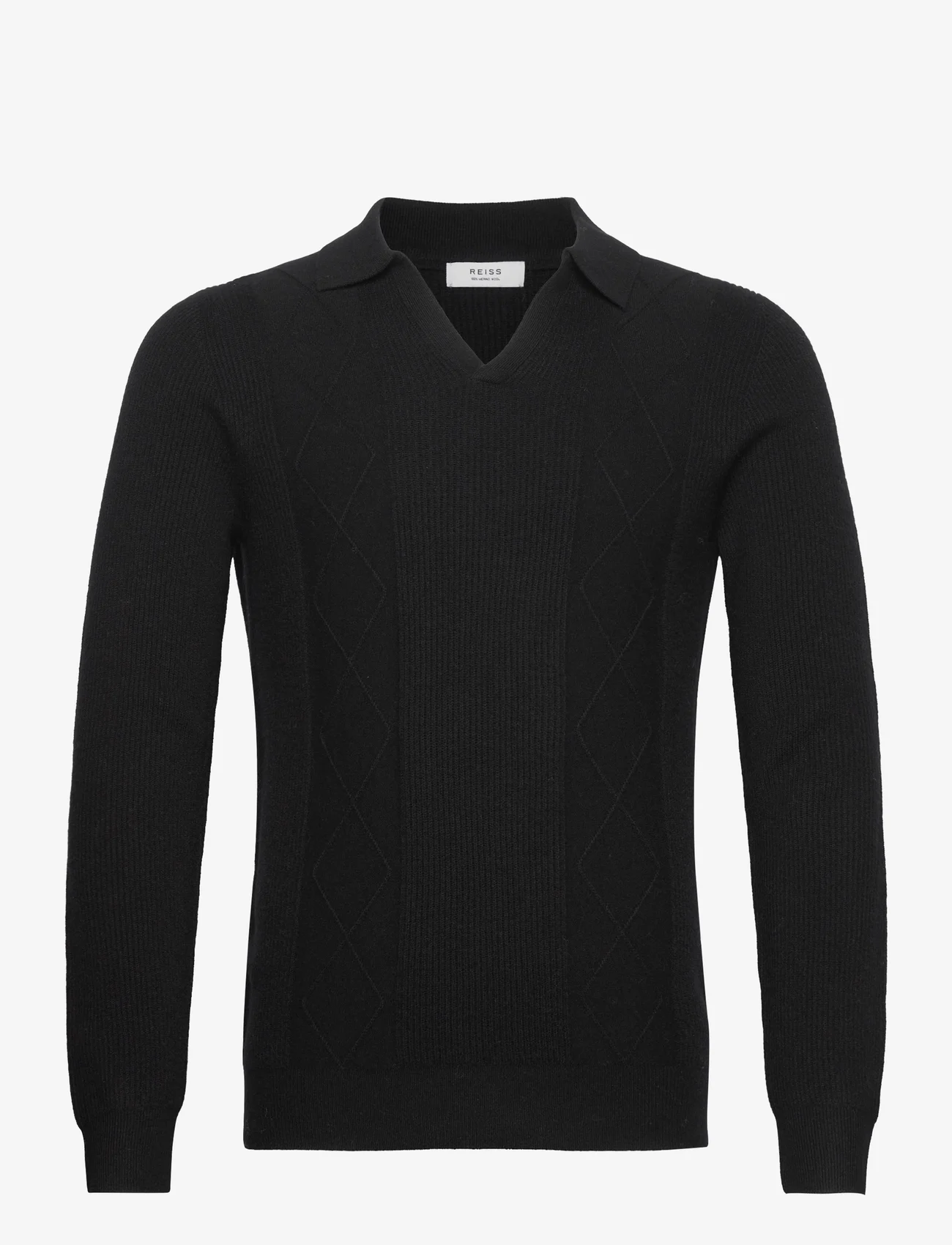 Reiss - MALIK - trikotažiniai polo marškinėliai - black - 0