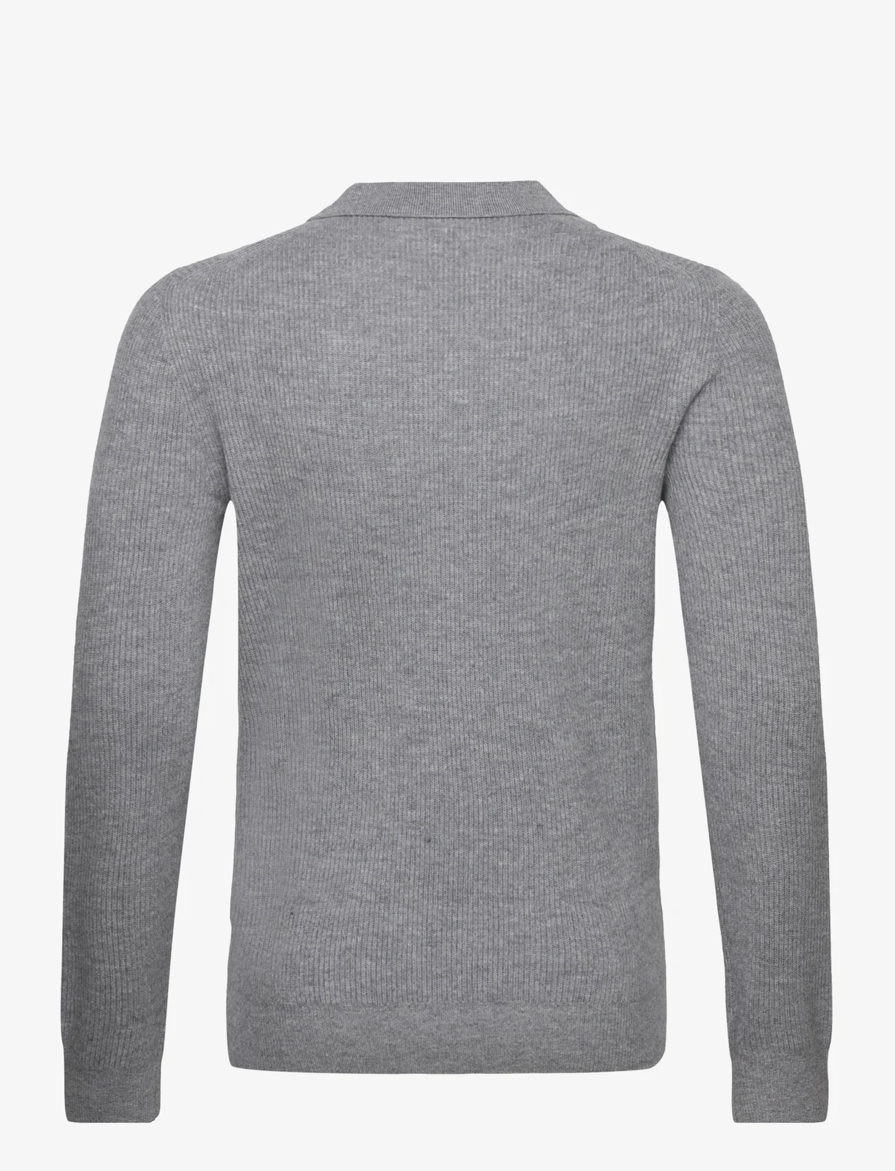 Reiss - MALIK - knitted polos - soft grey melange - 1