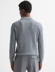 Reiss - MALIK - knitted polos - soft grey melange - 3