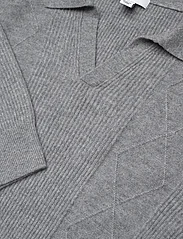 Reiss - MALIK - knitted polos - soft grey melange - 5
