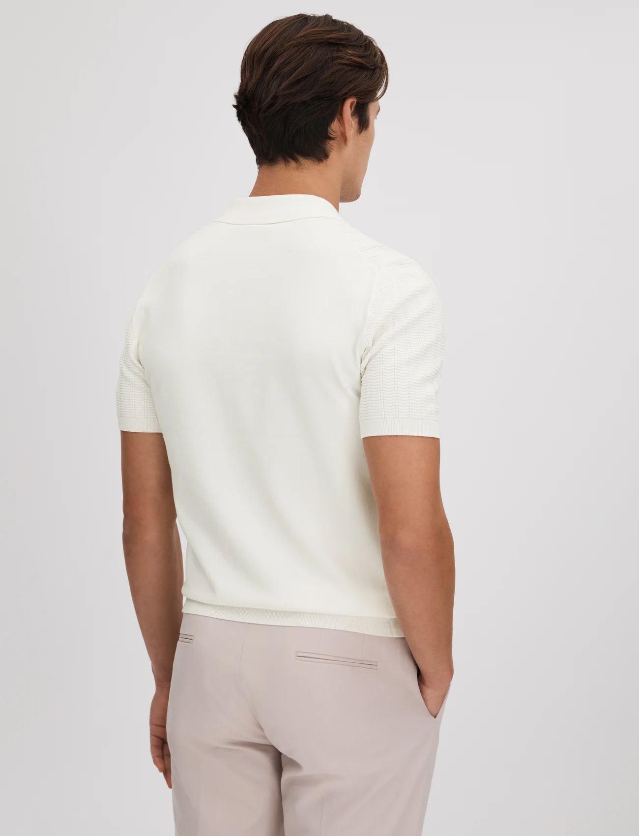 Reiss - PASCOE - knitted polos - white - 3