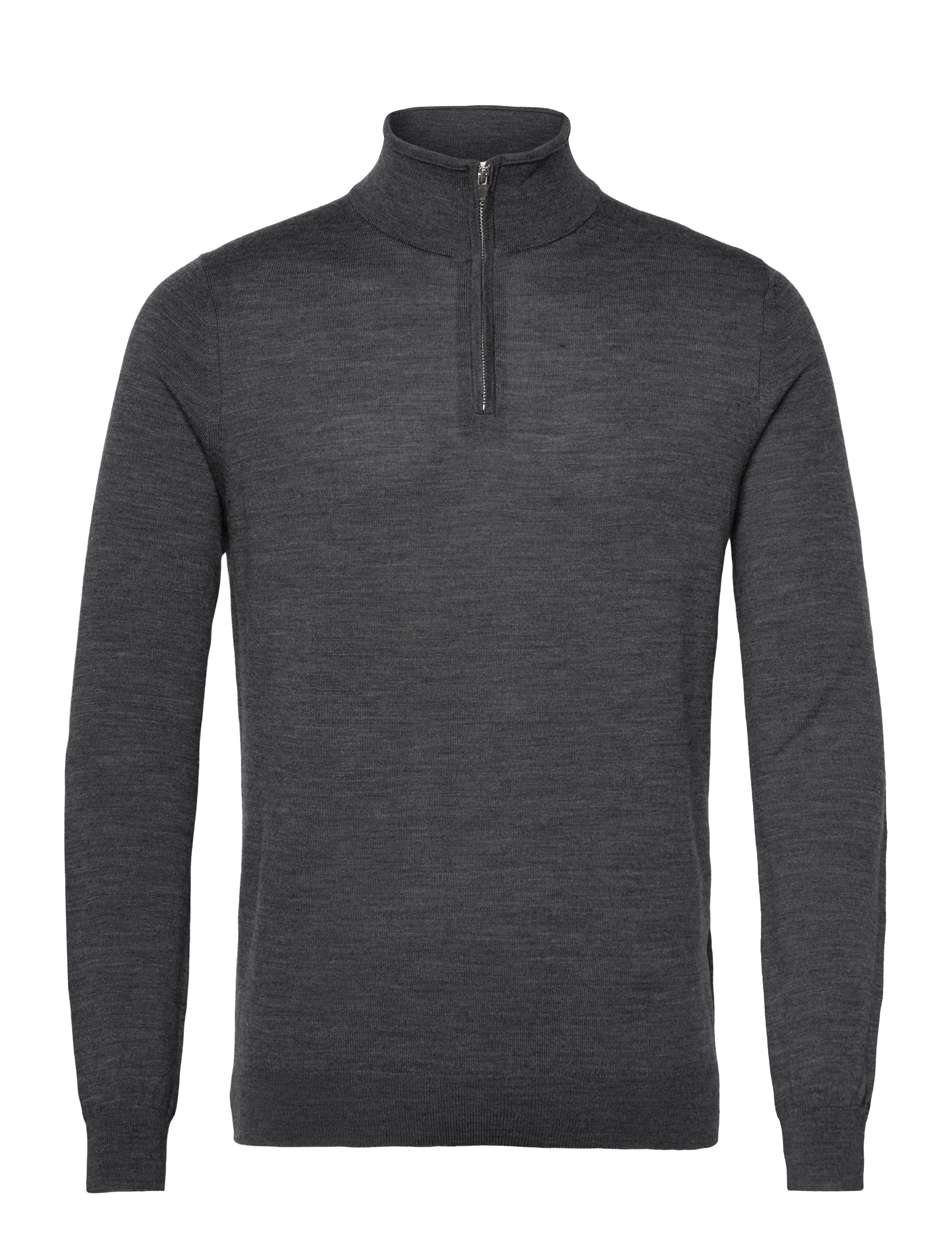 Reiss Blackhall, Mænd, Halv Lynlås Sweater, Grå, Str: M