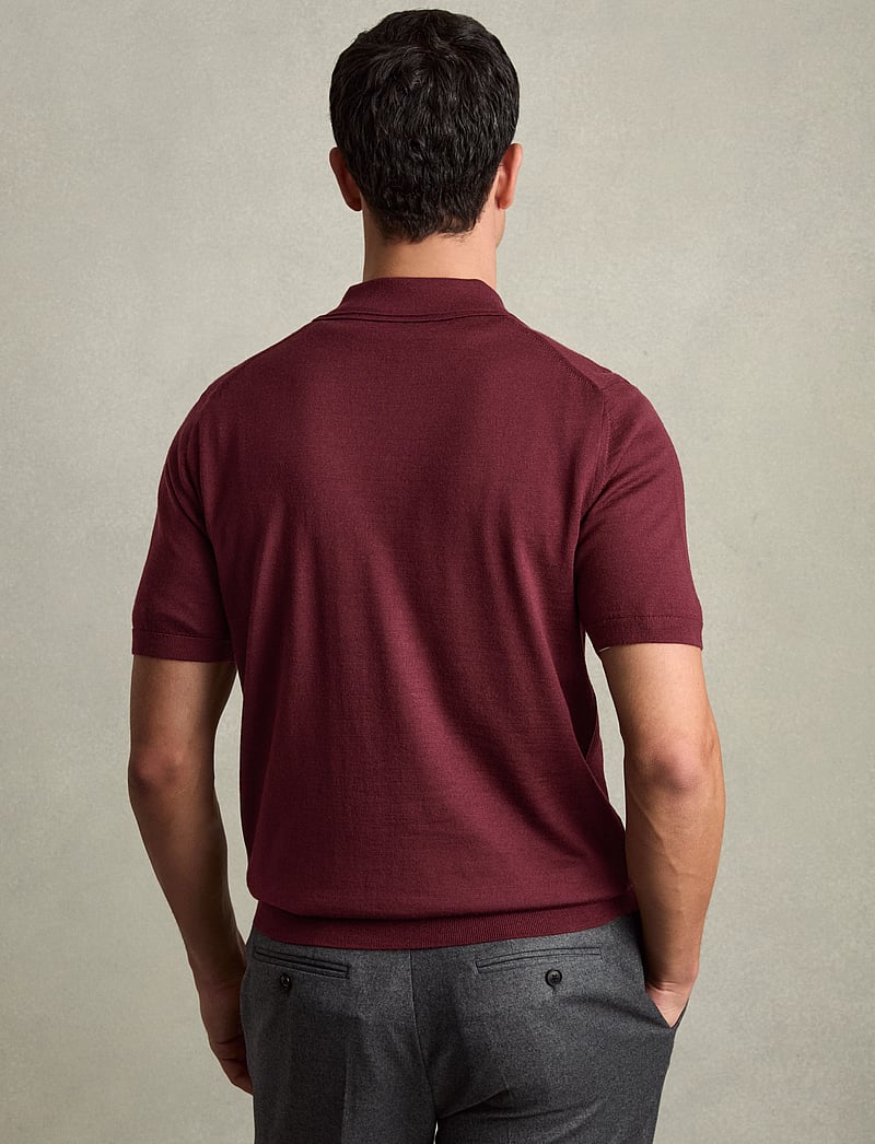 Reiss - DUCHIE - gestrickte polohemden - claret red - 3