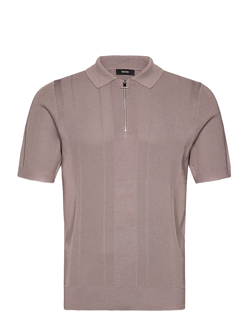 Reiss - BART - polostrik - taupe brown - 1