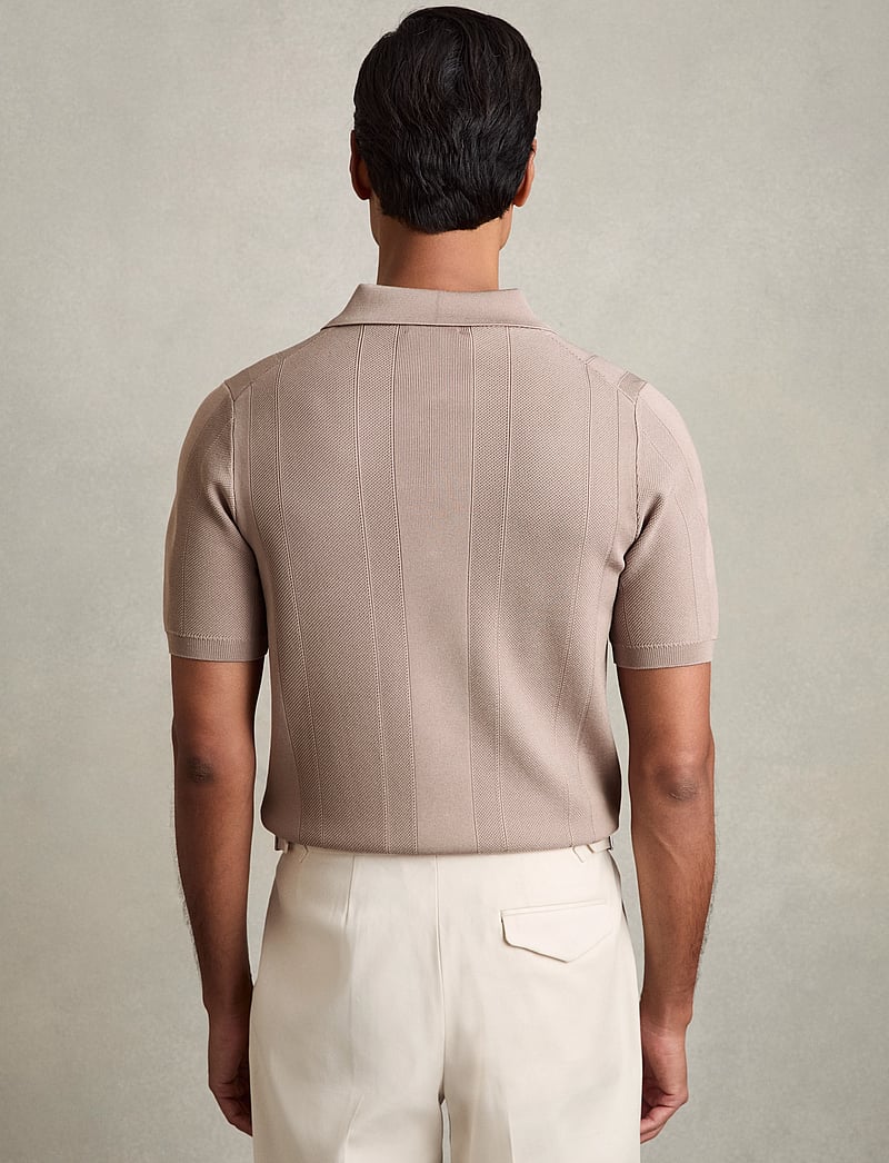 Reiss - BART - polostrik - taupe brown - 3