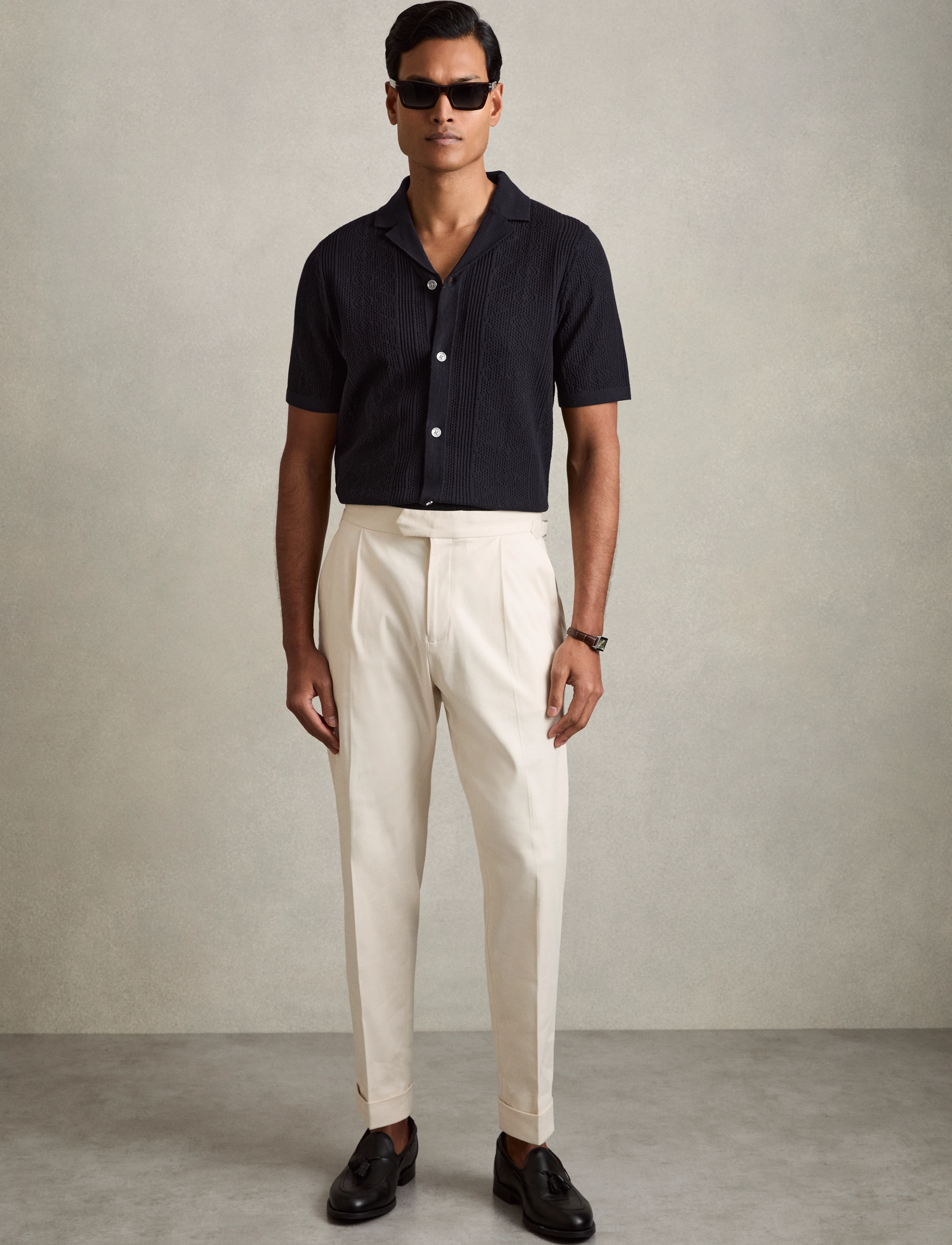 Reiss - KIPLING - knitted polos - navy - 4
