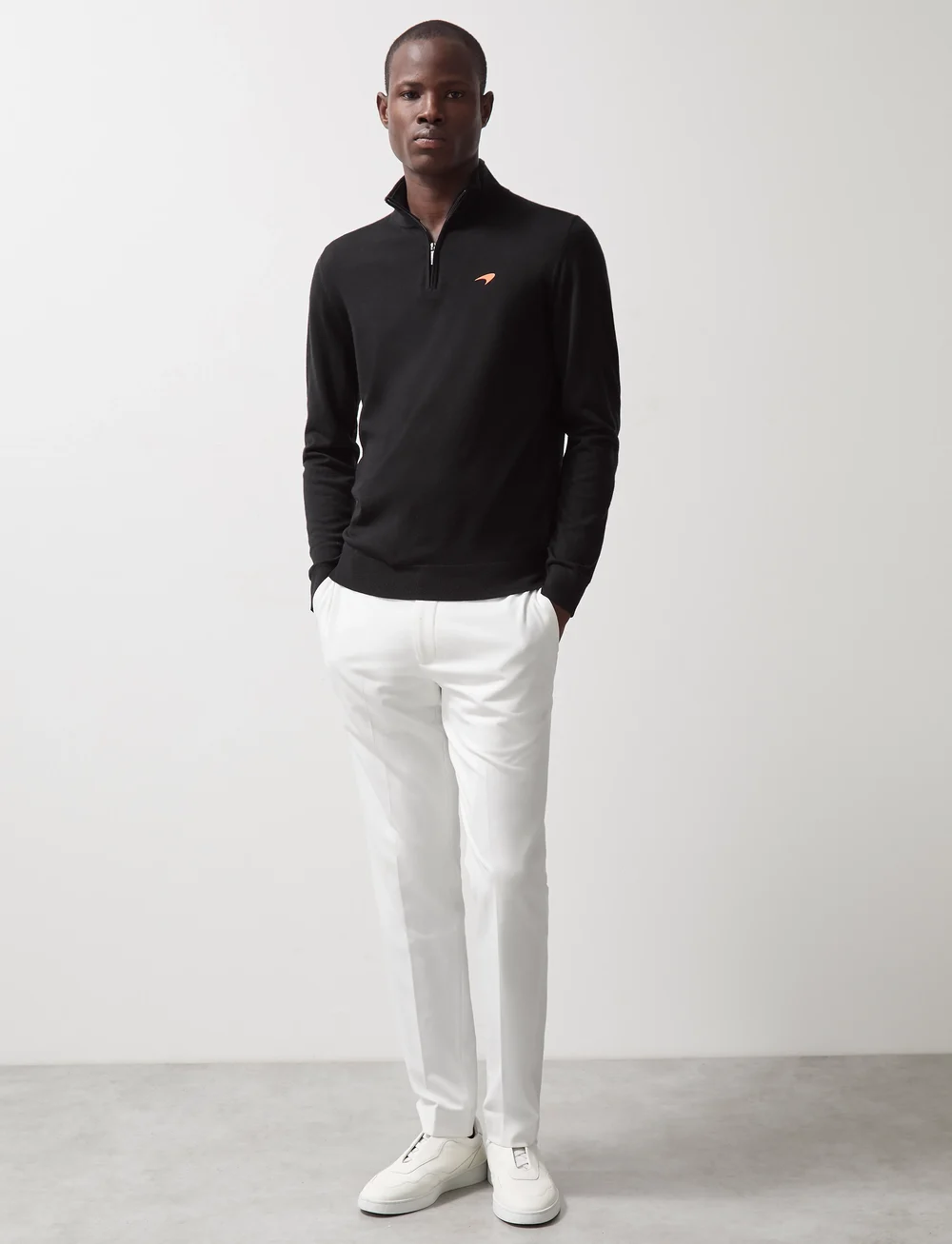 Reiss - HATCH - truien met halve rits - black - 4