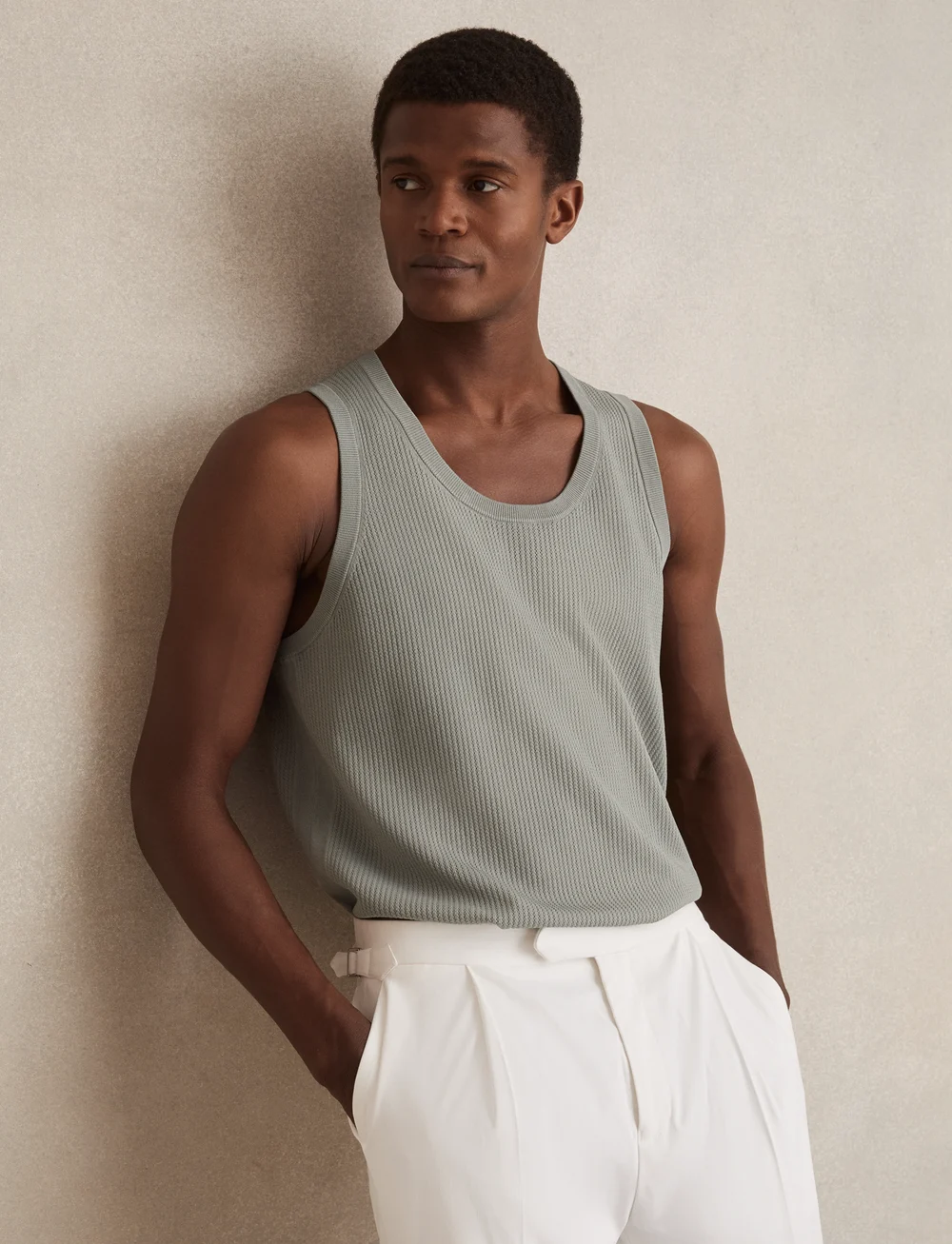 Reiss - WATSON - linnen - sage green - 0