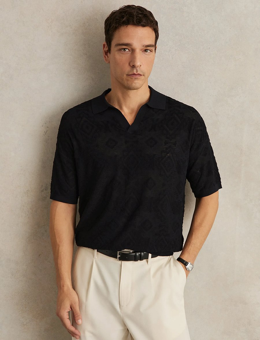 Reiss - BANKS - lühikeste varrukatega polod - navy - 0