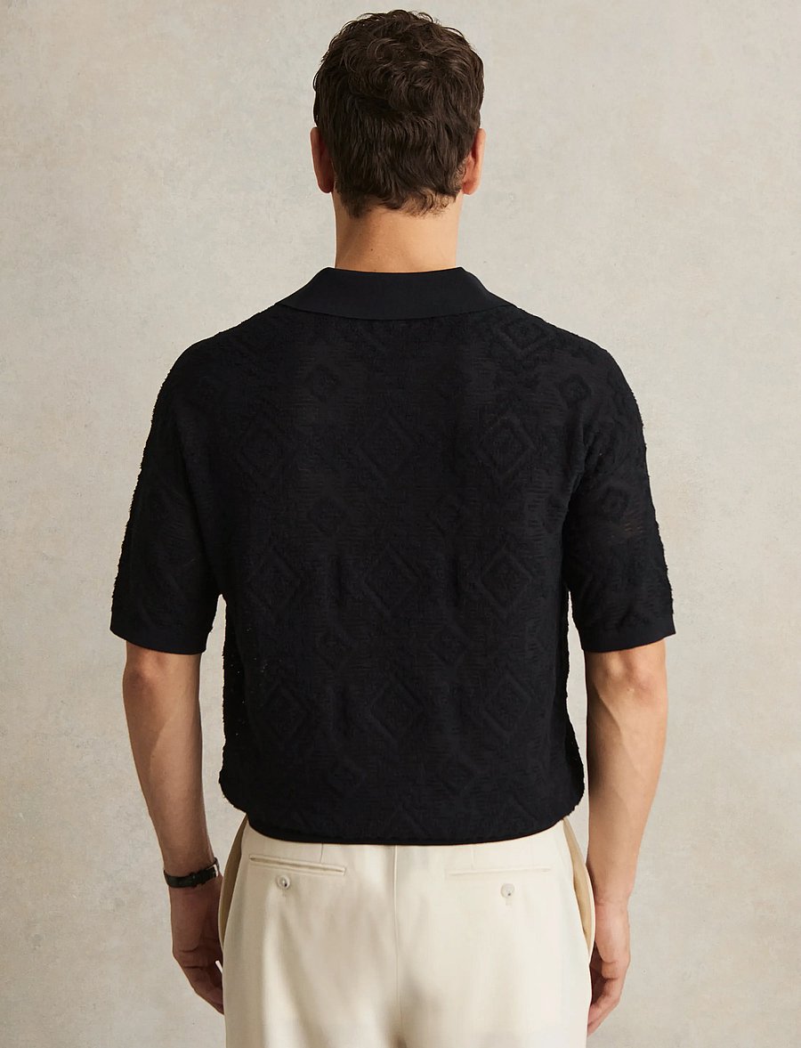 Reiss - BANKS - lühikeste varrukatega polod - navy - 2