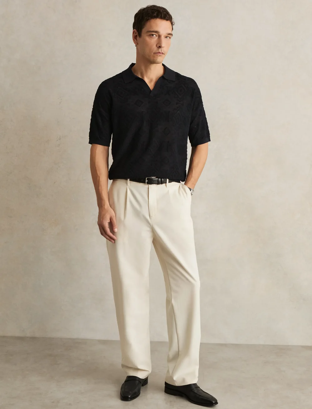 Reiss - BANKS - lühikeste varrukatega polod - navy - 3