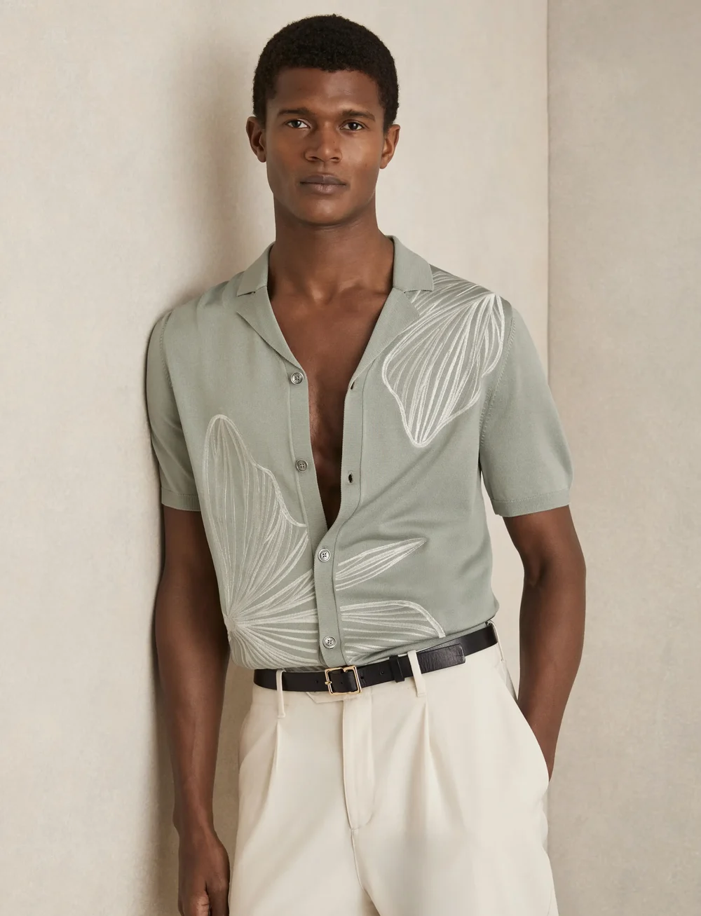 Reiss - LAURENT - tavalised t-särgid - soft sage - 0