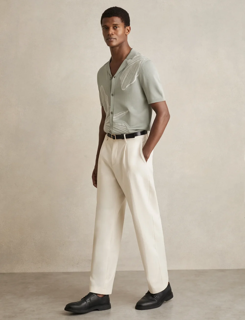 Reiss - LAURENT - tavalised t-särgid - soft sage - 3