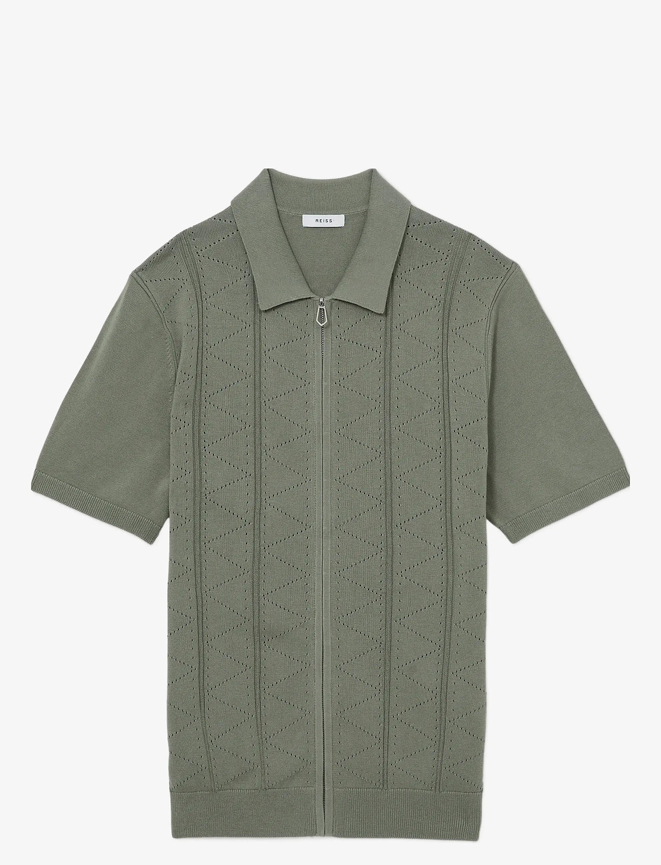 Reiss - TAY - kortærmede skjorter - sage - 1