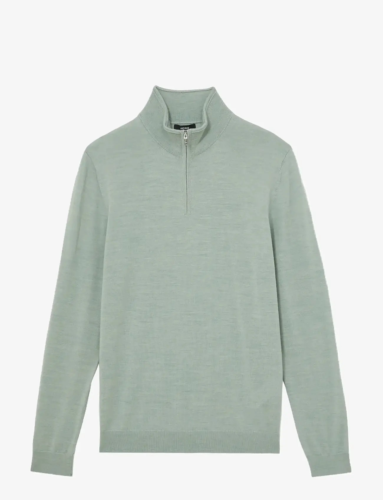 Reiss - BLACKHALL - half zip - sage green melange - 1