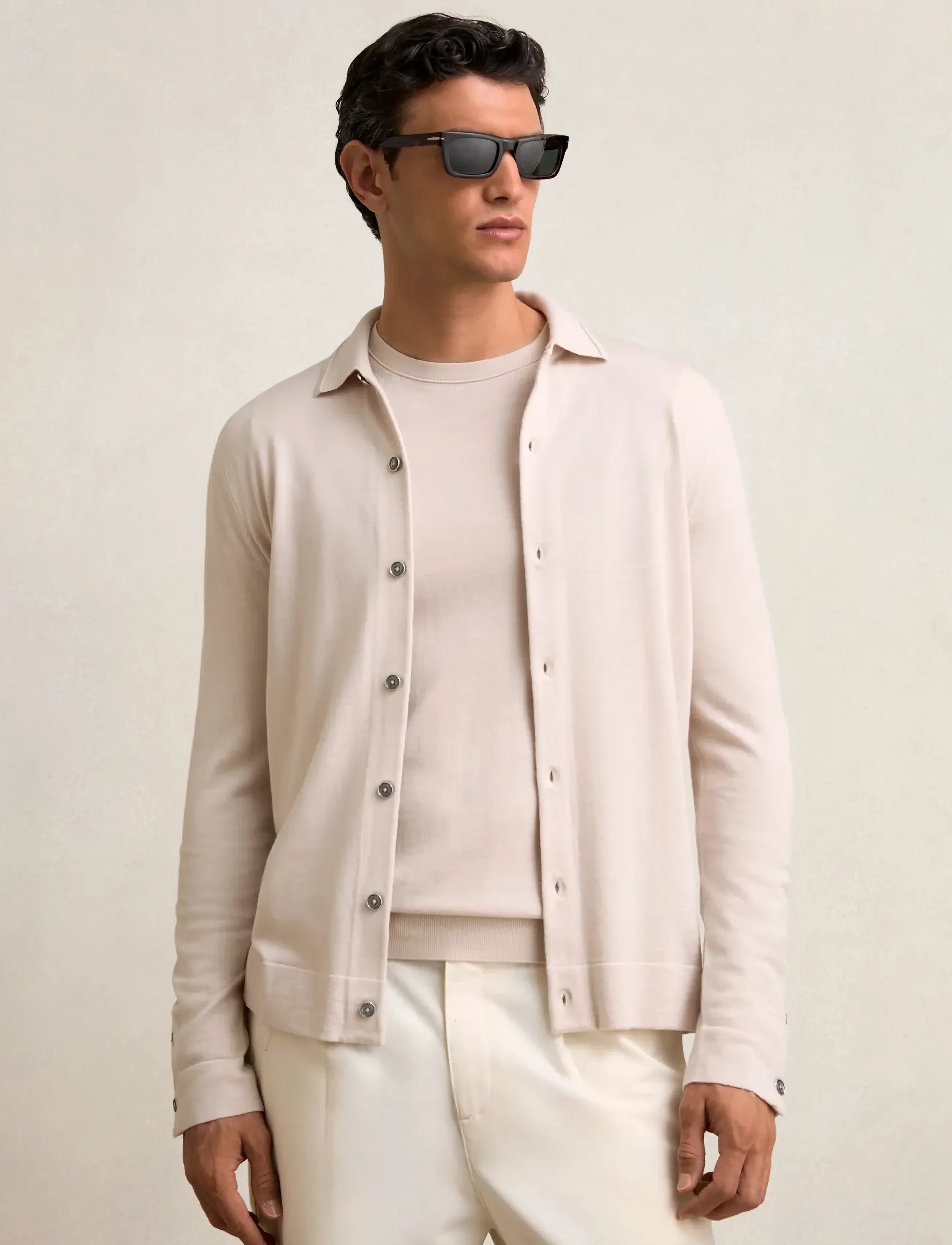 Reiss Forbes, S, Beige, Strik > Cardigans, Herre
