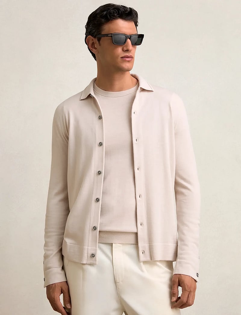 Reiss - FORBES - gestrickte polohemden - beige - 0