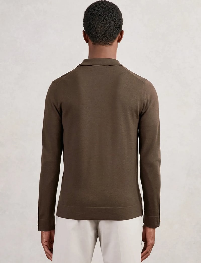 Reiss - FORBES - gestrickte polohemden - chocolate brown - 2