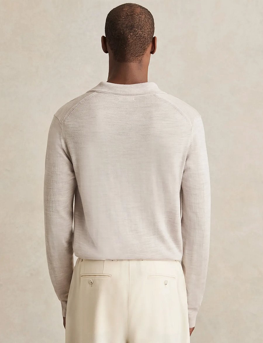 Reiss - MILBURN - v-kaelusega - wicker brown melange - 2