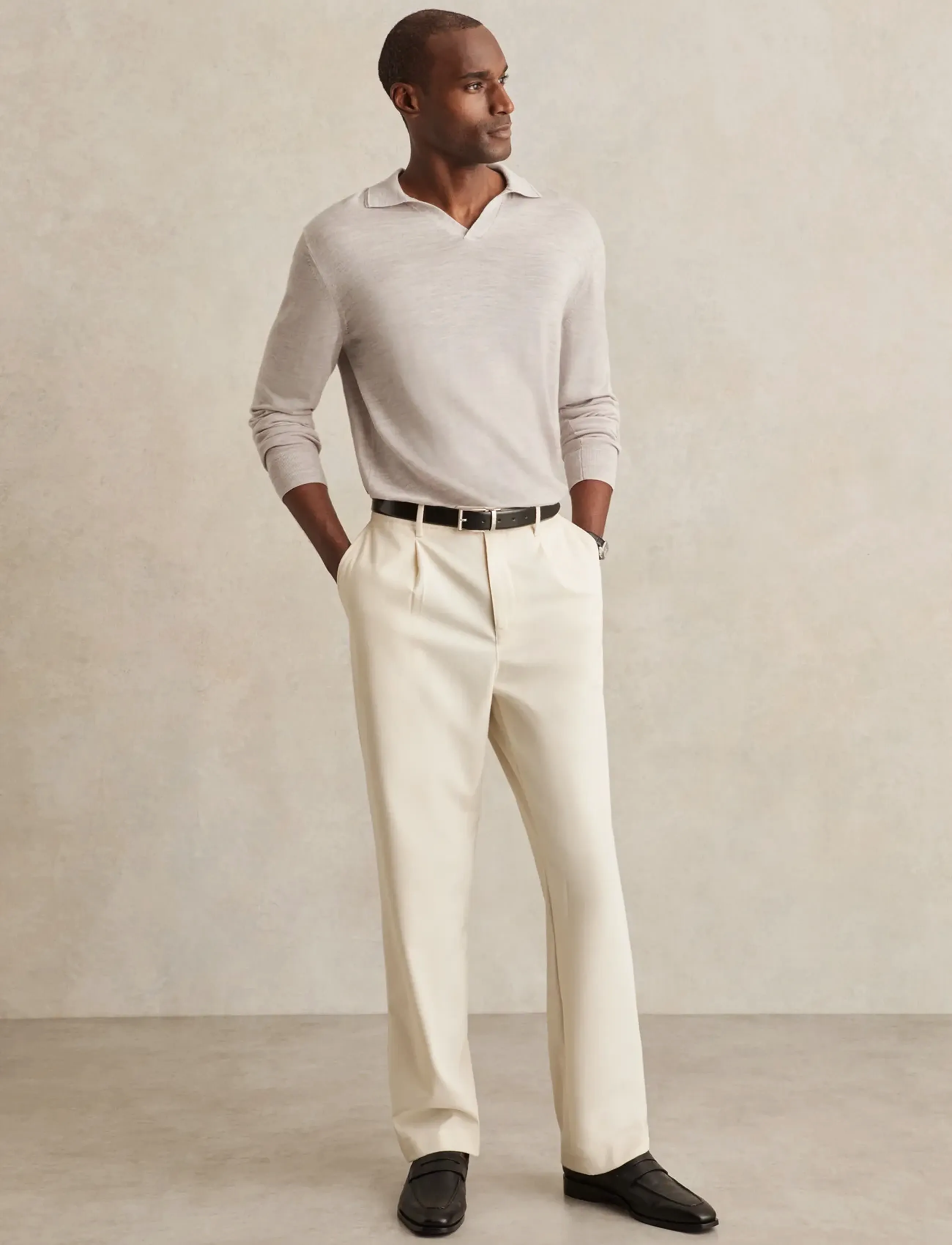 Reiss - MILBURN - tavalised kudumid - wicker brown melange - 3