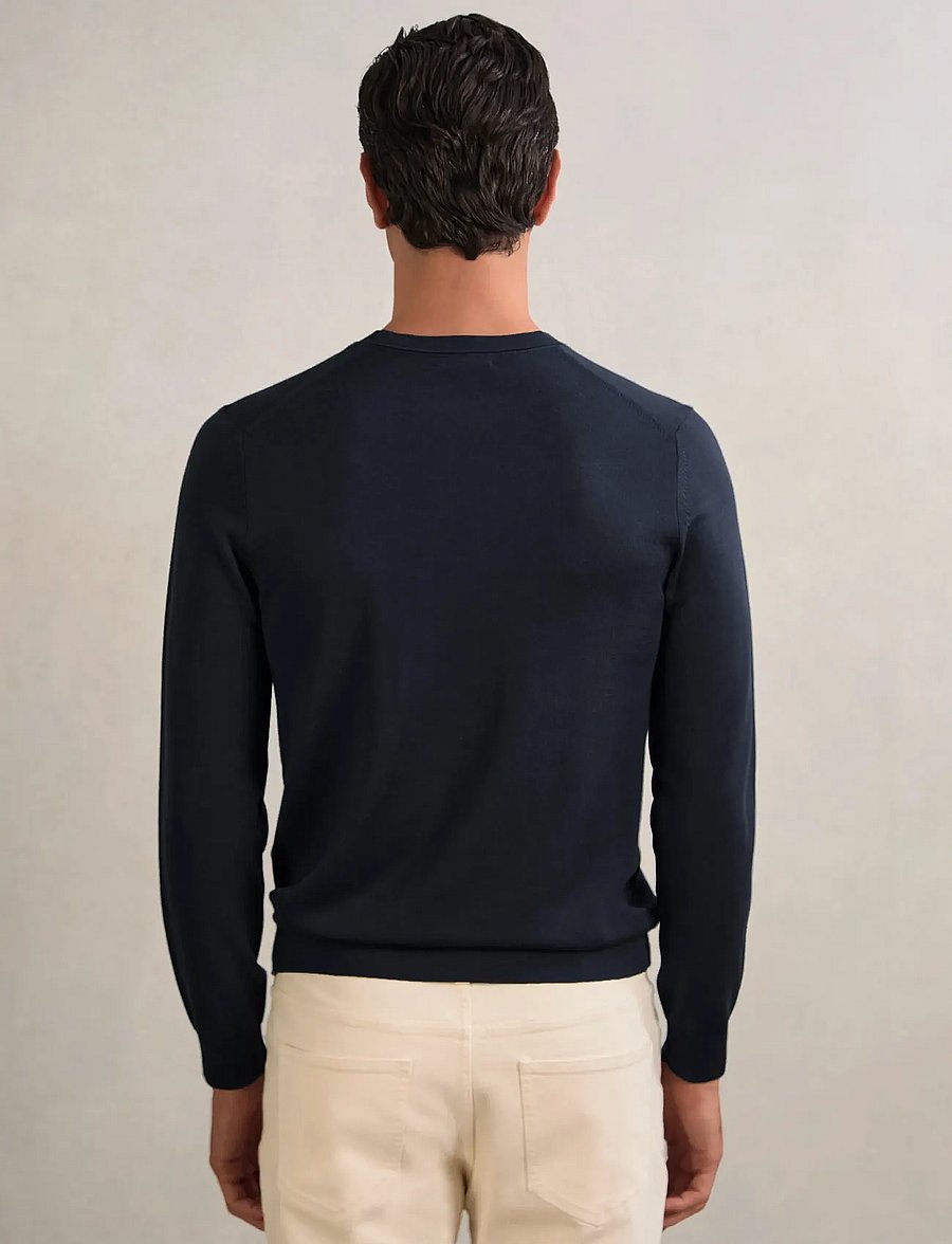 Reiss - WESSEX - rund hals - midnight navy - 2