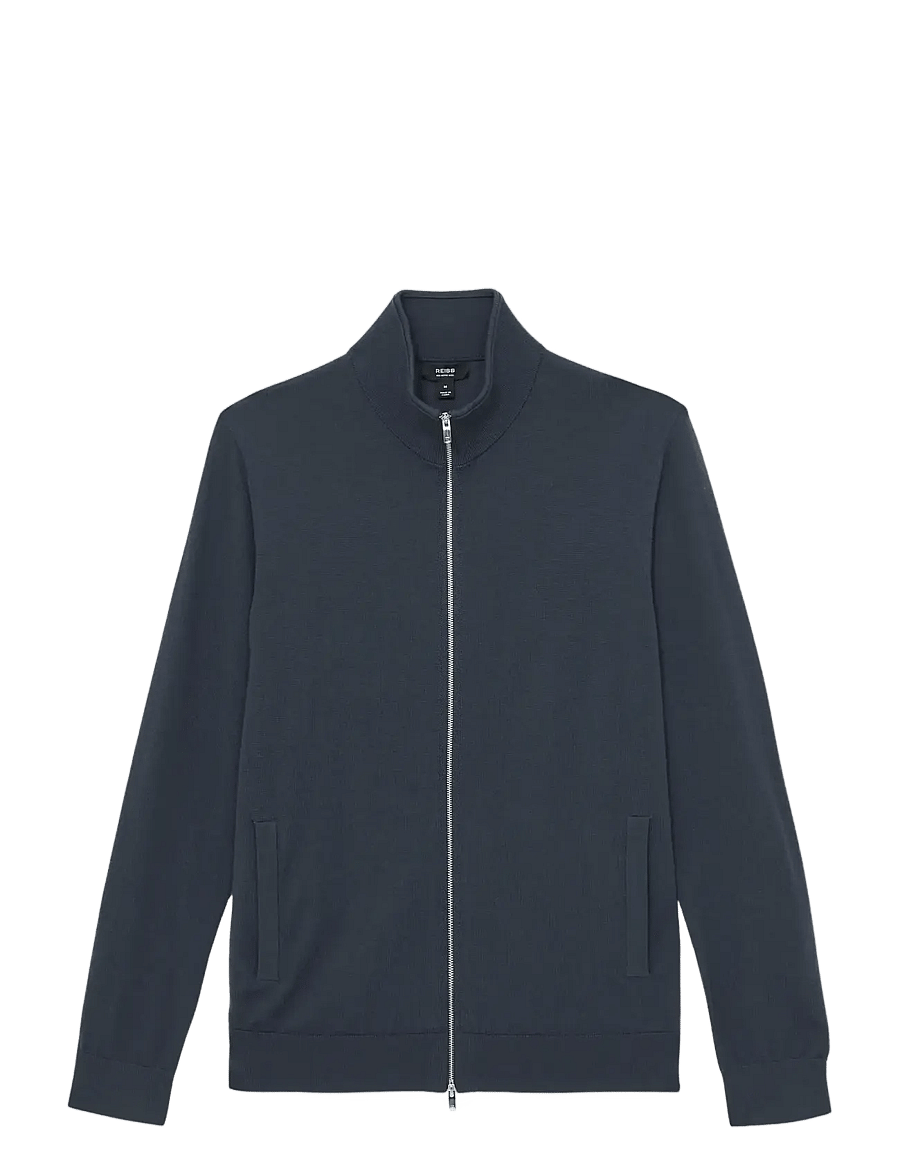 Reiss - HAMPSHIRE - pullover mit durchgehendem reißverschluss - midnight navy - 1