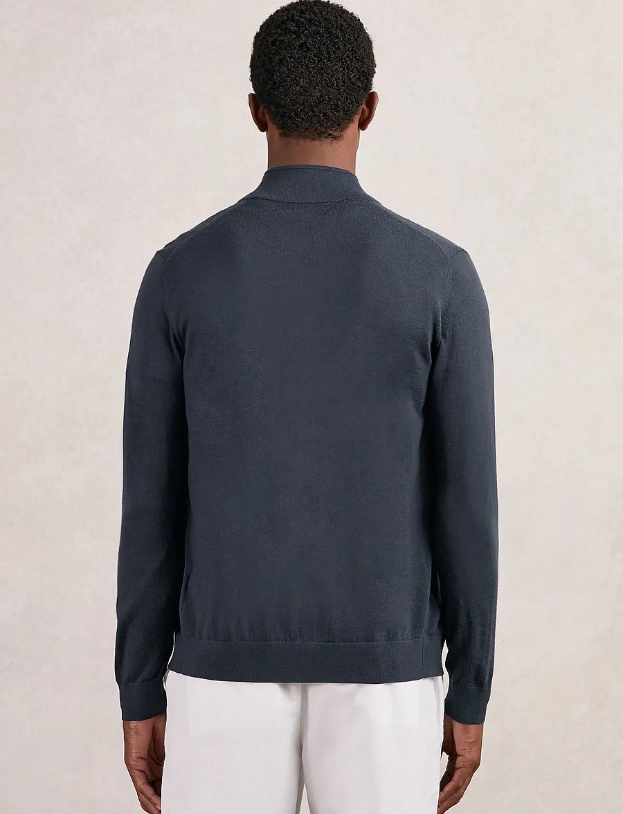 Reiss - HAMPSHIRE - pullover mit durchgehendem reißverschluss - midnight navy - 2